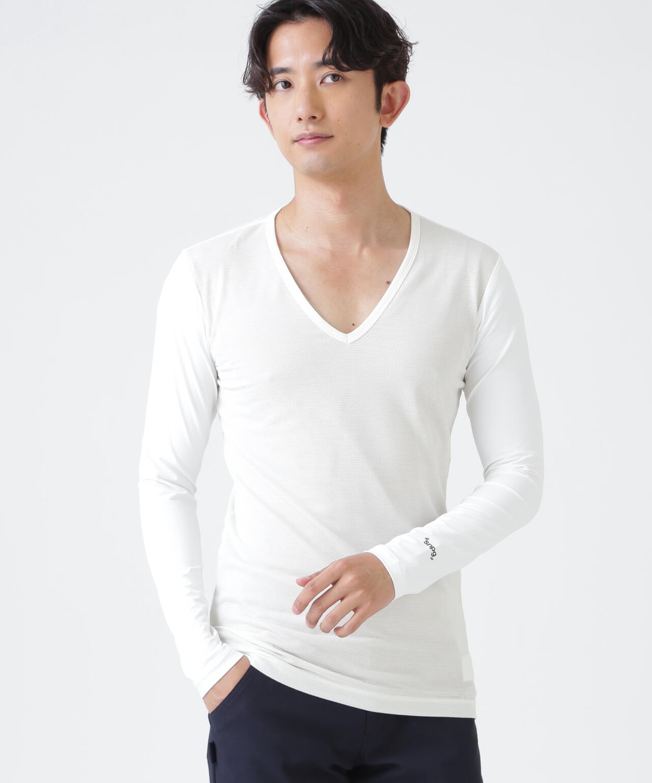 Super Natural ウールメッシュ × ナイロンベア天竺(MENS)