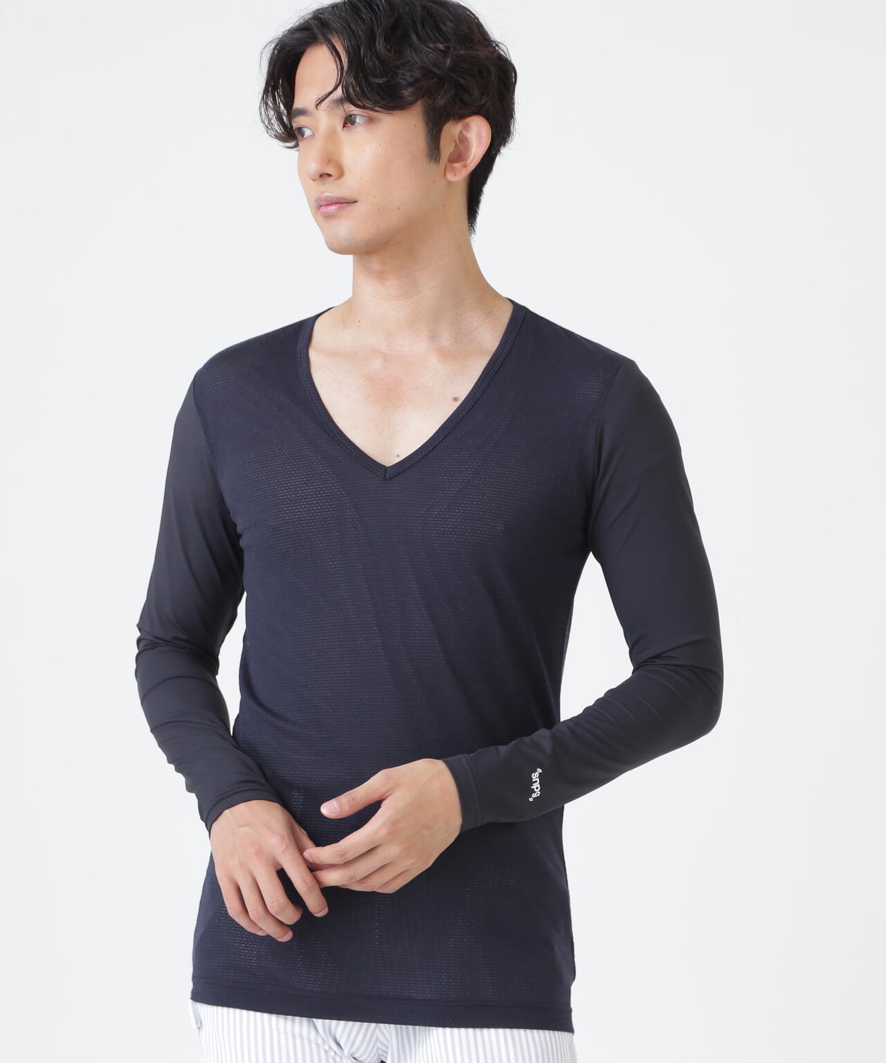 Super Natural ウールメッシュ × ナイロンベア天竺(MENS)