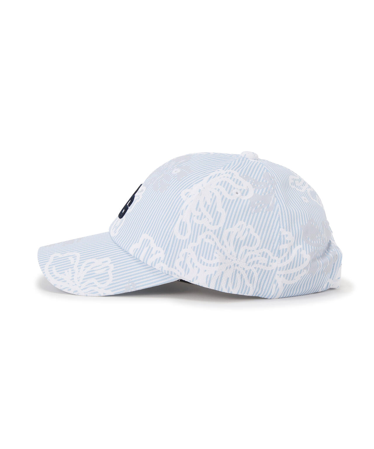ウサギブルームストライプ柄キャップ (UNISEX)