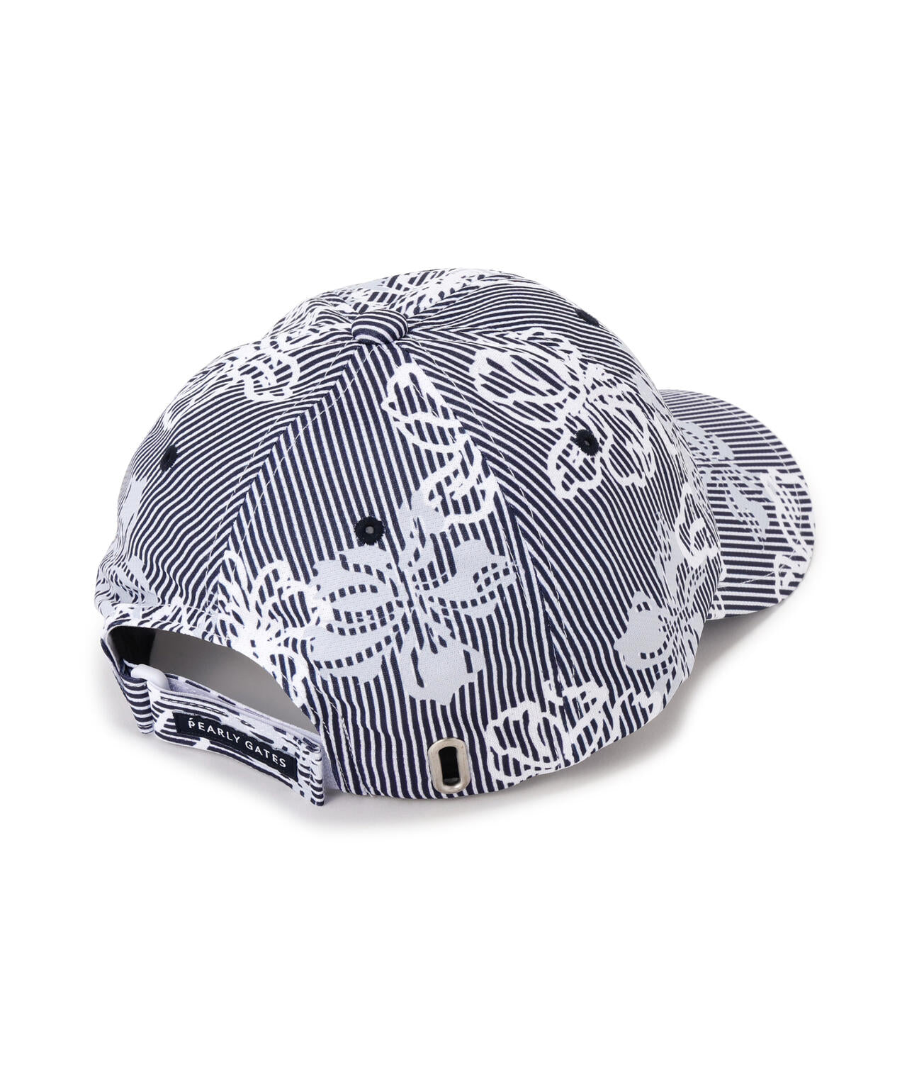 ウサギブルームストライプ柄キャップ (UNISEX)