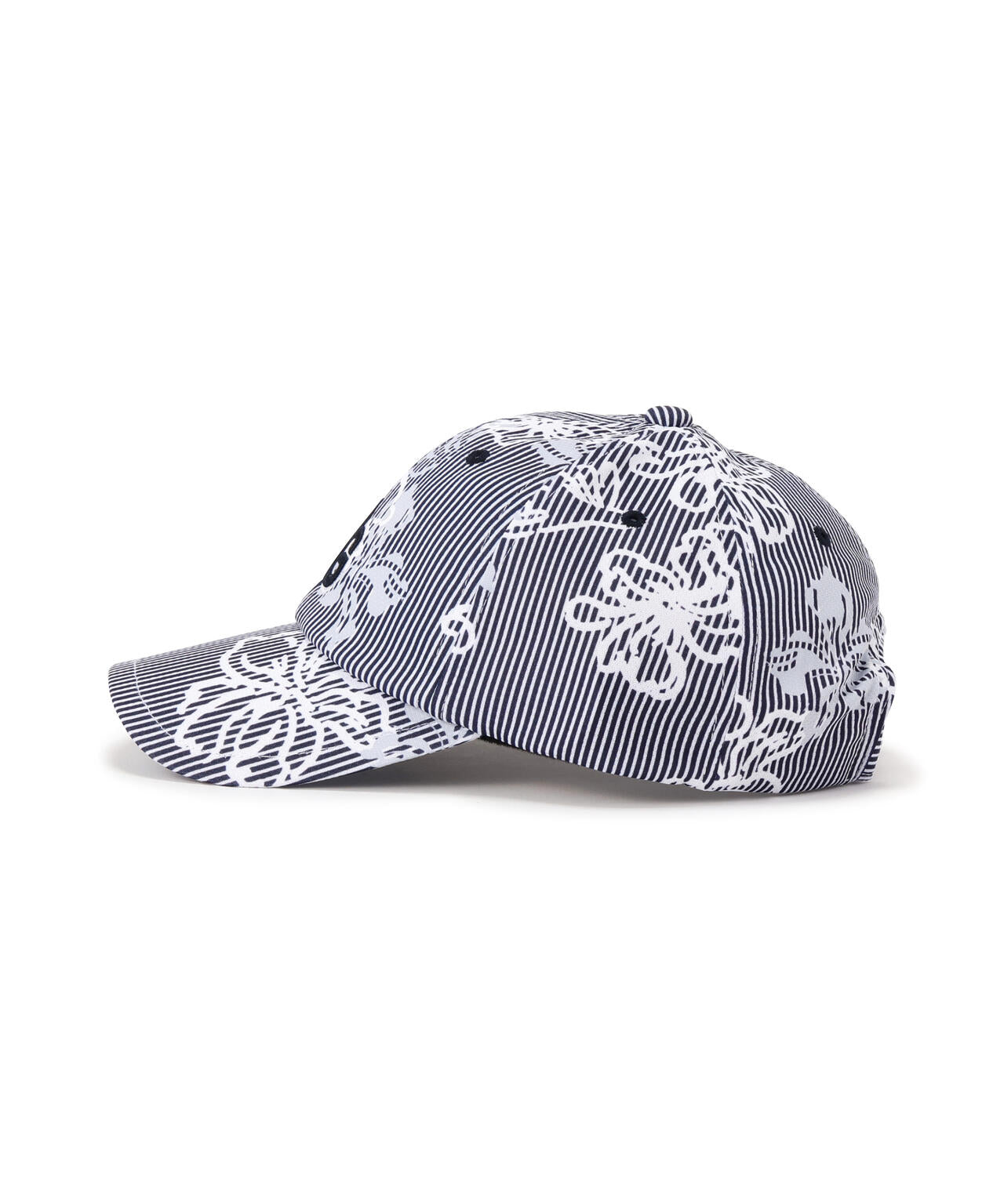 ウサギブルームストライプ柄キャップ (UNISEX)