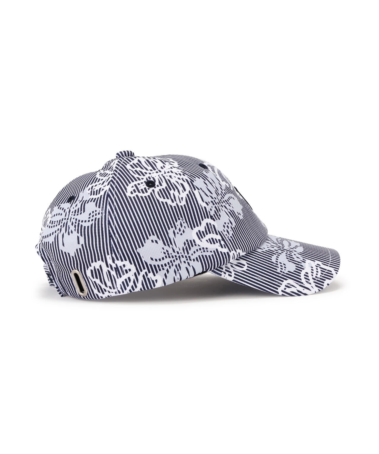 ウサギブルームストライプ柄キャップ (UNISEX)