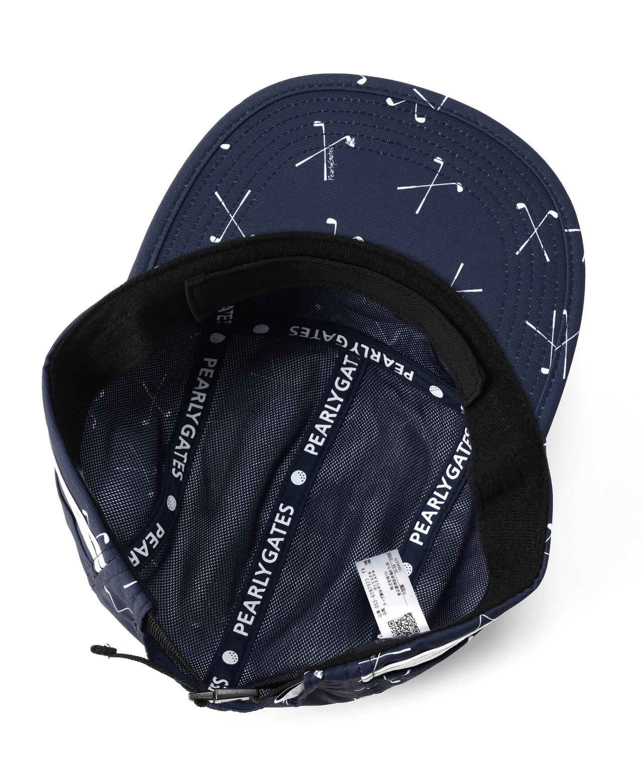 日よけ付きキャップ ＜ゴルフクラブ柄＞ (UNISEX)