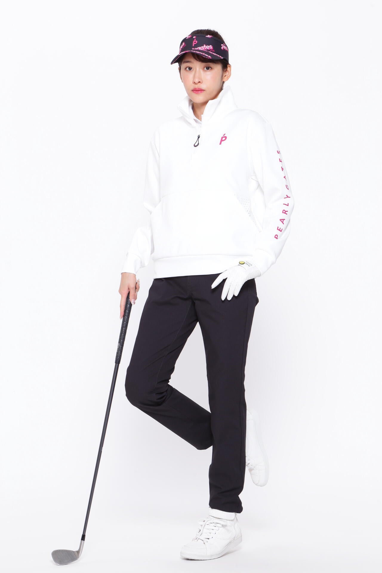 C/Peドライストレッチドビーカルゼ 5ポケットパンツ ＜Pink with BLACK＞