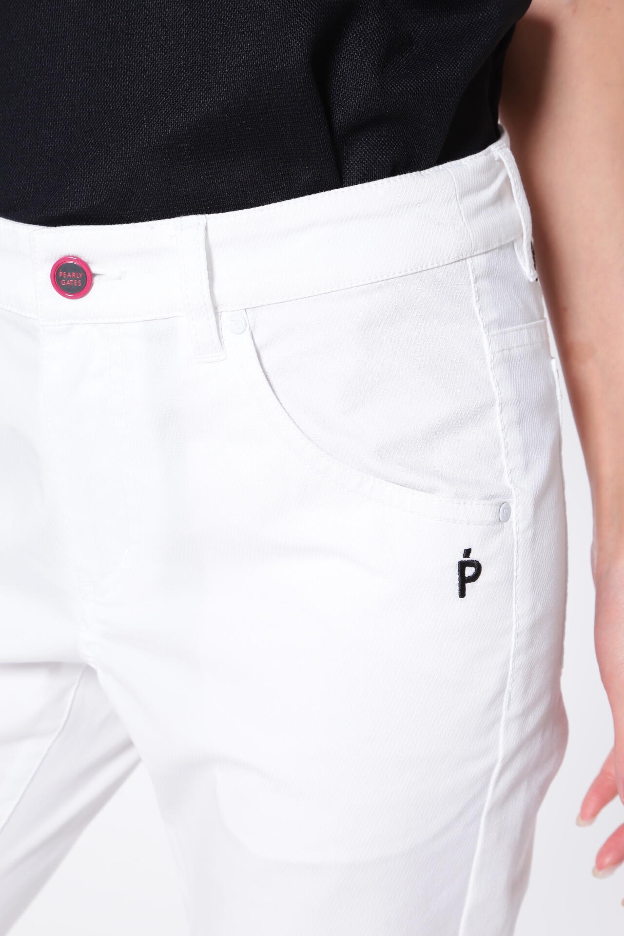 C/Peドライストレッチドビーカルゼ 5ポケットパンツ ＜Pink with BLACK＞