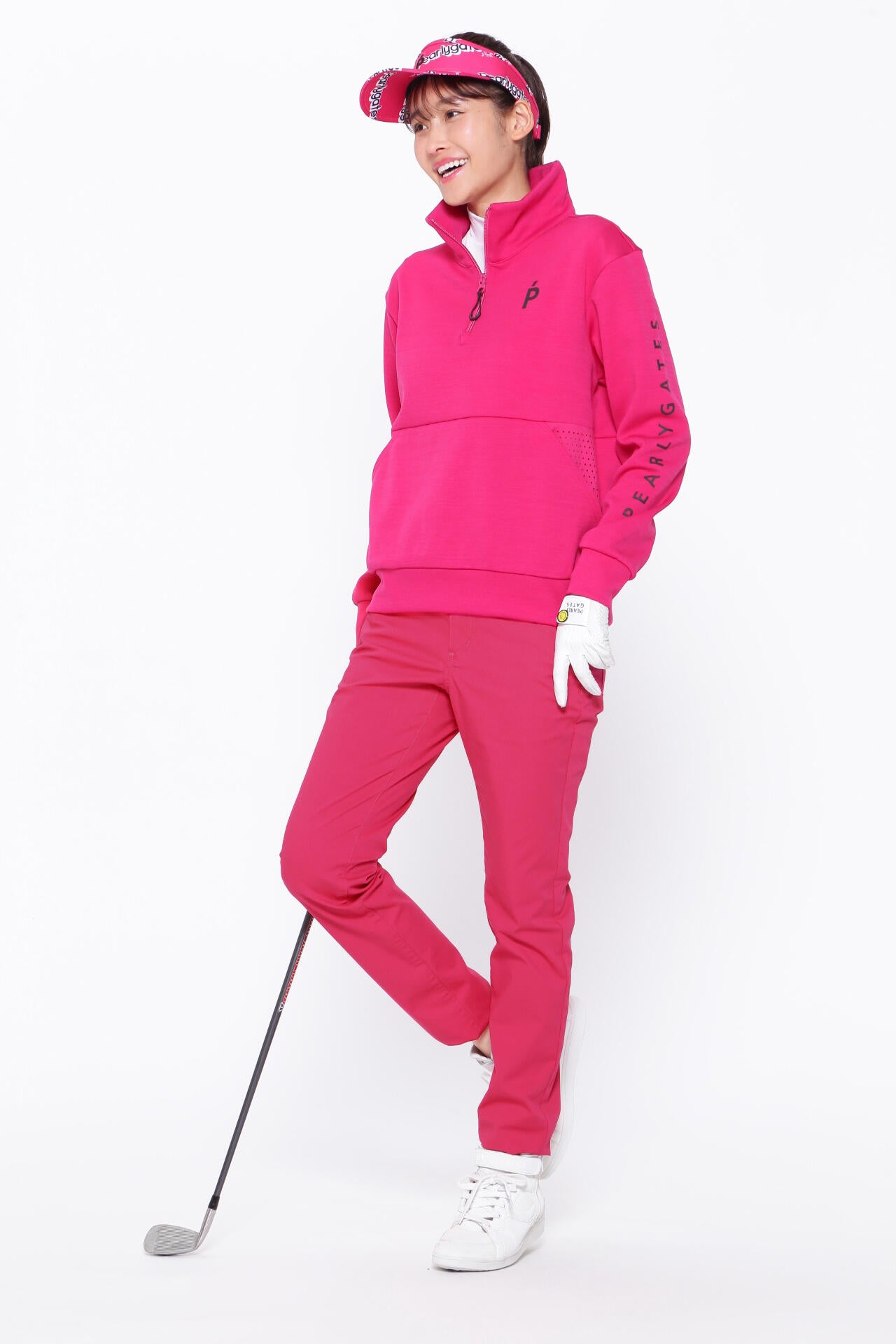 C/Peドライストレッチドビーカルゼ 5ポケットパンツ ＜Pink with BLACK＞