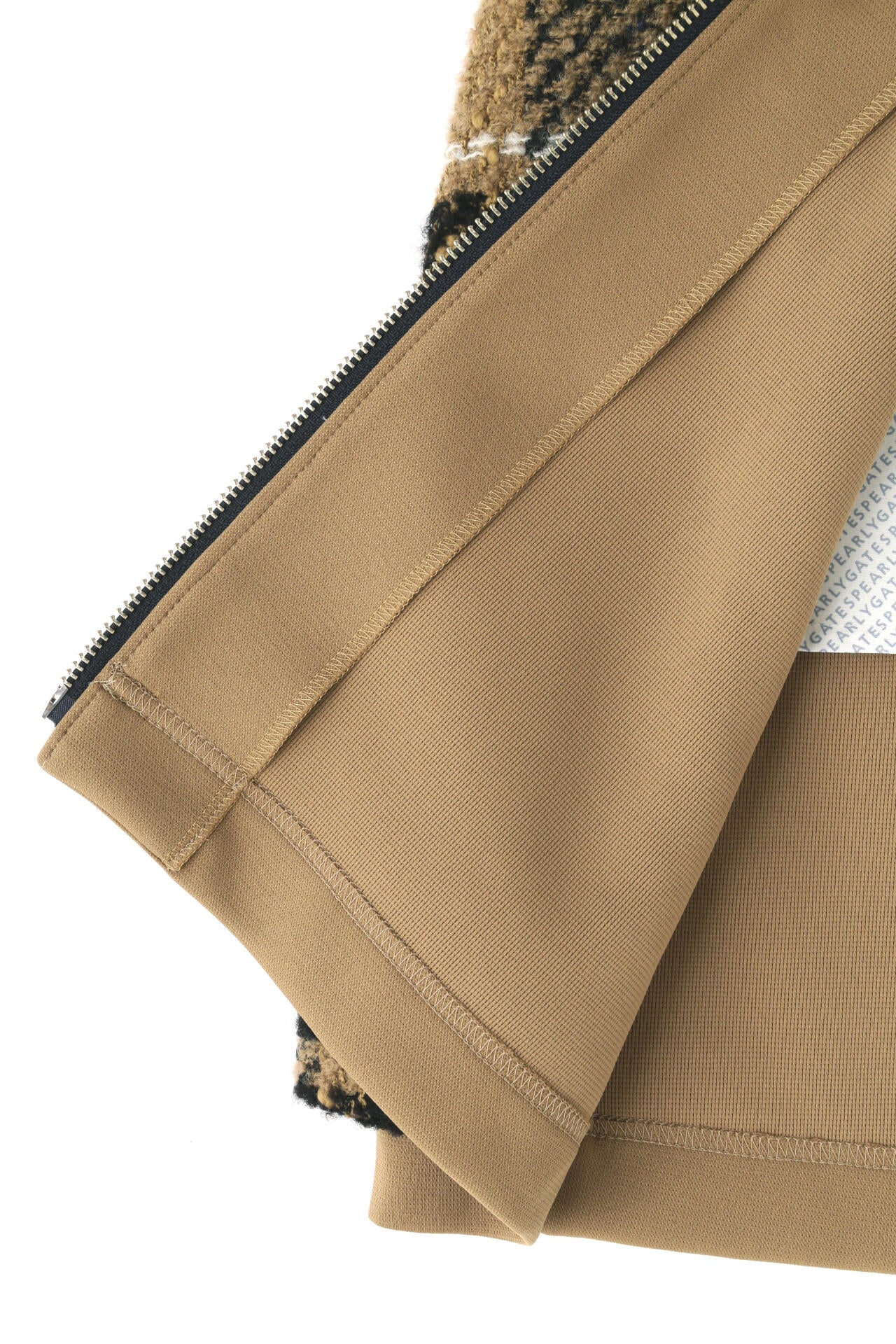 TEXBRIDニットライクハーフ×ロービングビッグチェック スカート ＜CHECKシリーズ＞