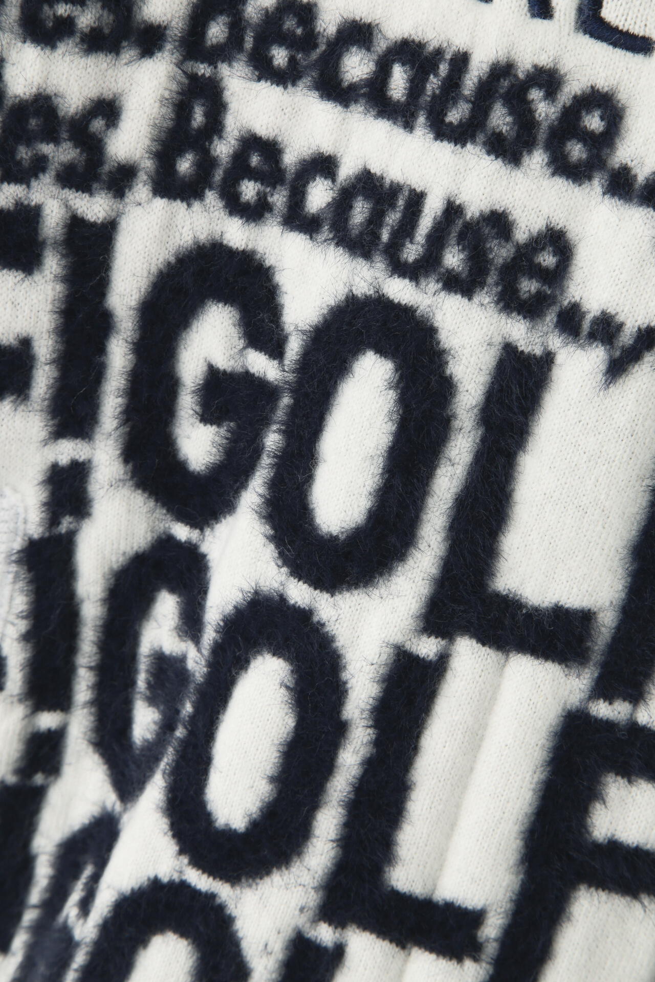 GOLF柄ジャガード ニットスカート ＜GOLFロゴ＞