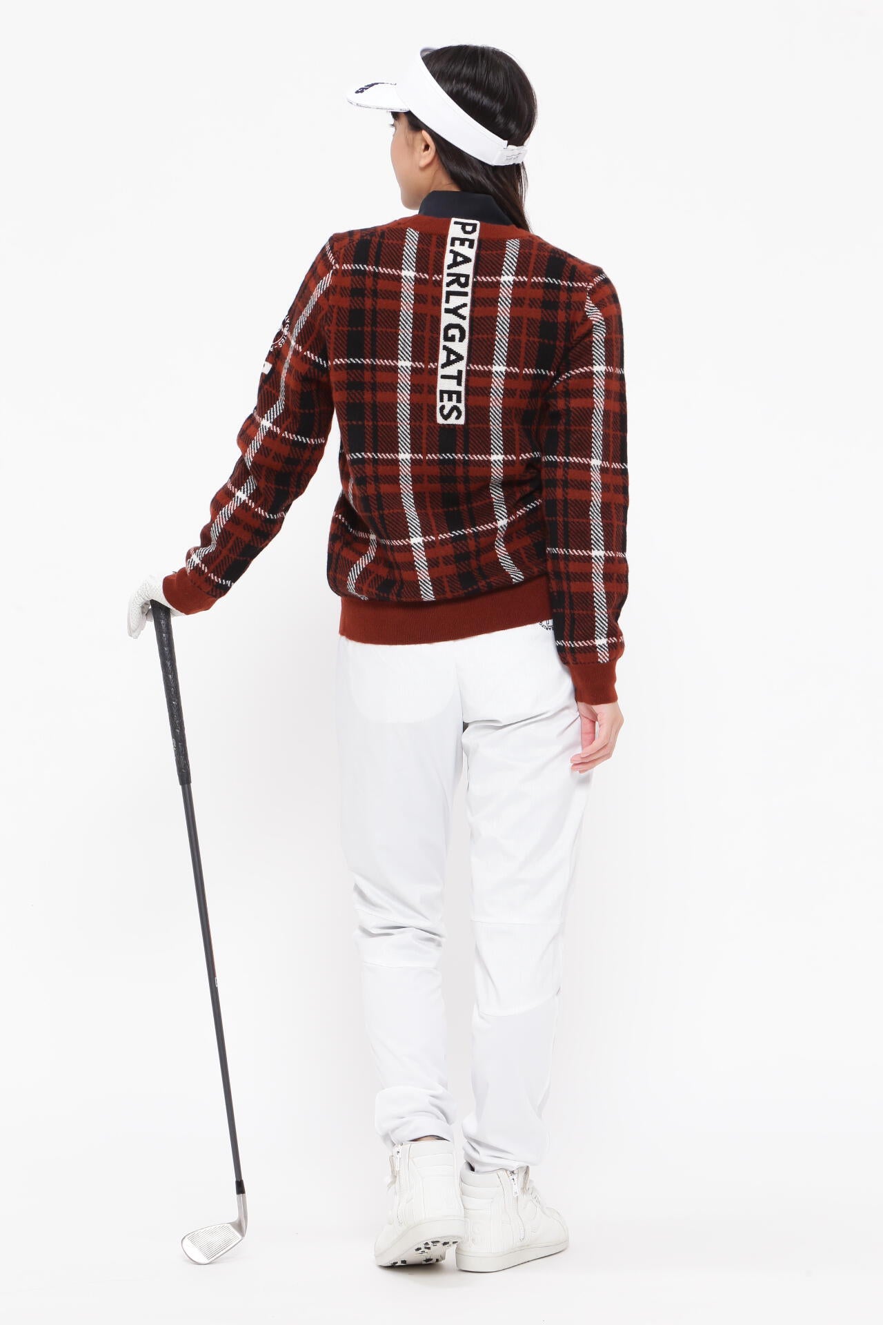 カシミア天竺 クルーネックニットプルオーバー ＜CHECKシリーズ＞