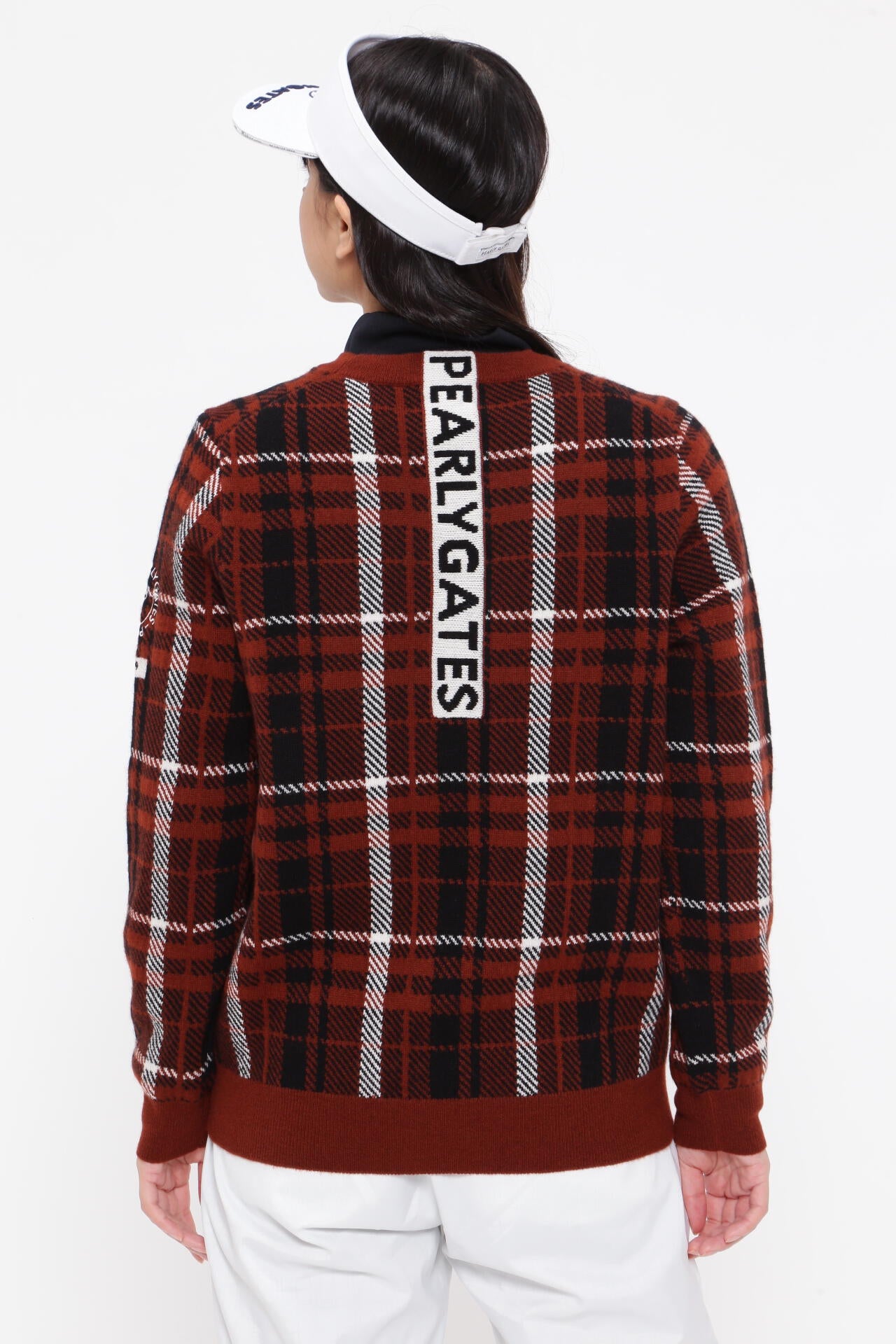 カシミア天竺 クルーネックニットプルオーバー ＜CHECKシリーズ＞