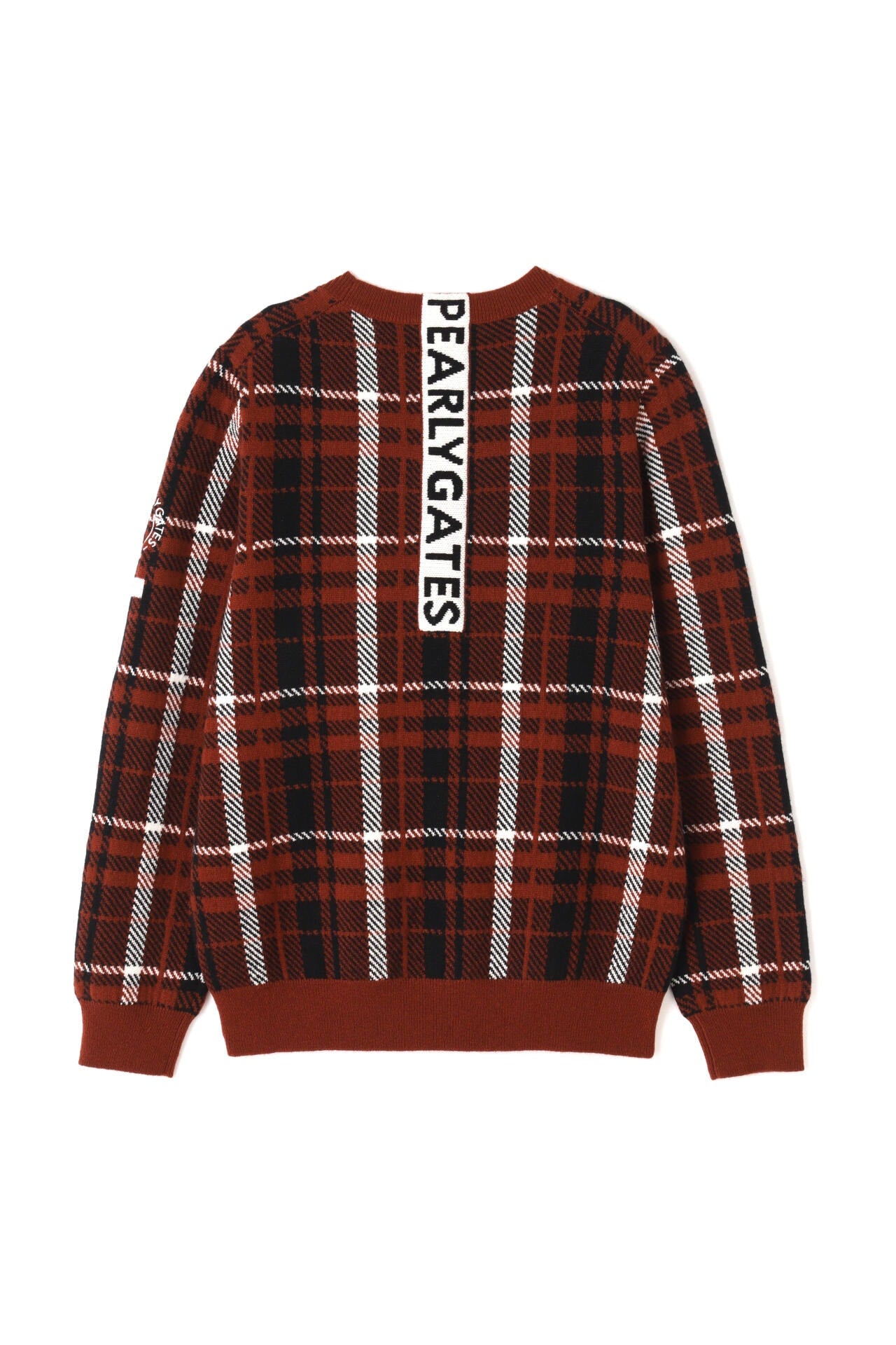 カシミア天竺 クルーネックニットプルオーバー ＜CHECKシリーズ＞