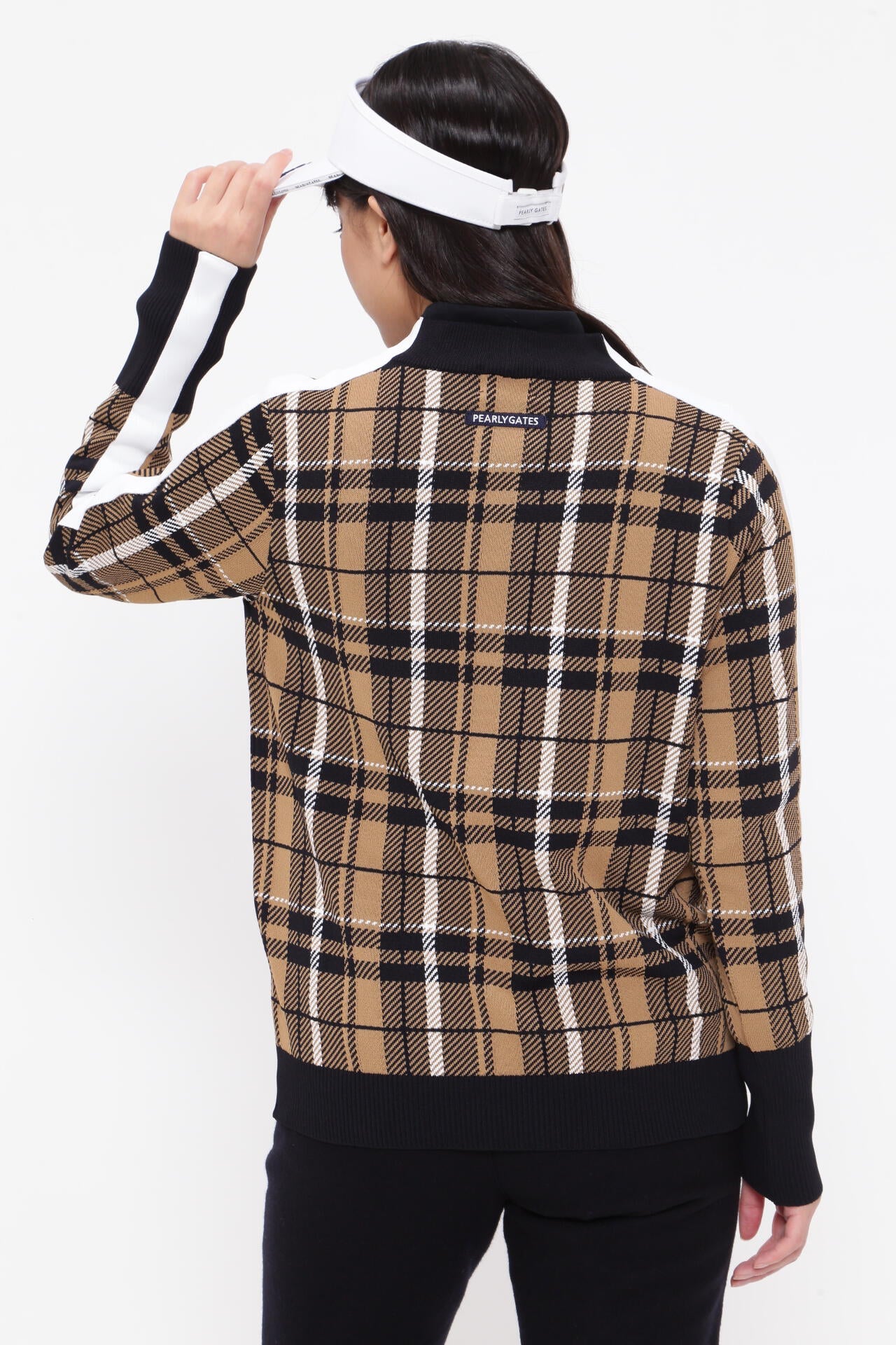 モックネックニットプルオーバー ＜CHECKシリーズ＞