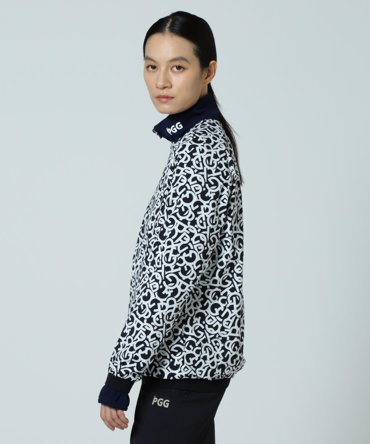【PGG】【直営店舗&公式オンライン限定】Nyストレッチリップストップ×エプシロン ＜ロゴ総柄＞ (LADIES)