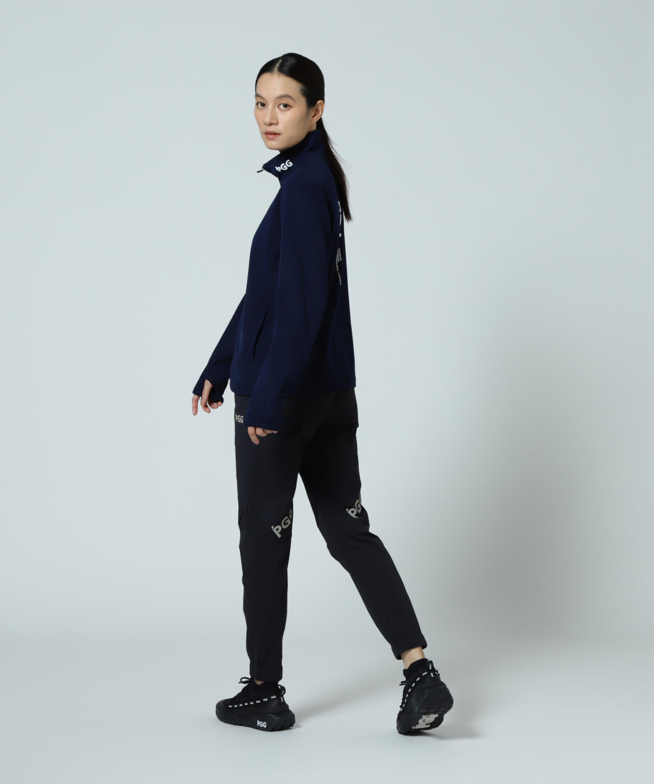 【PGG】【直営店舗&公式オンライン限定】Nyストレッチリップストップ×エプシロン ＜ロゴ総柄＞ (LADIES)
