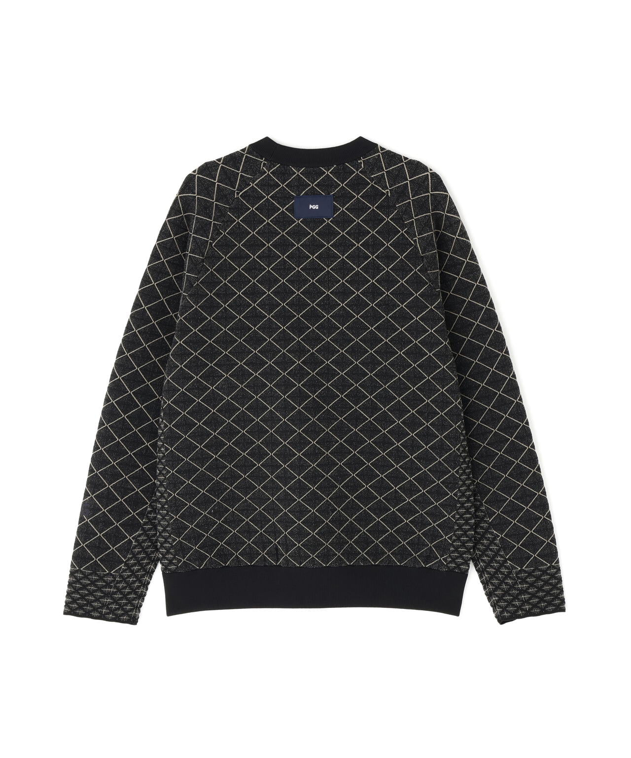 【PGG】【直営店舗&公式オンライン限定】地柄ポリエステルヤーンmm クルーネックニットプルオーバー (LADIES)