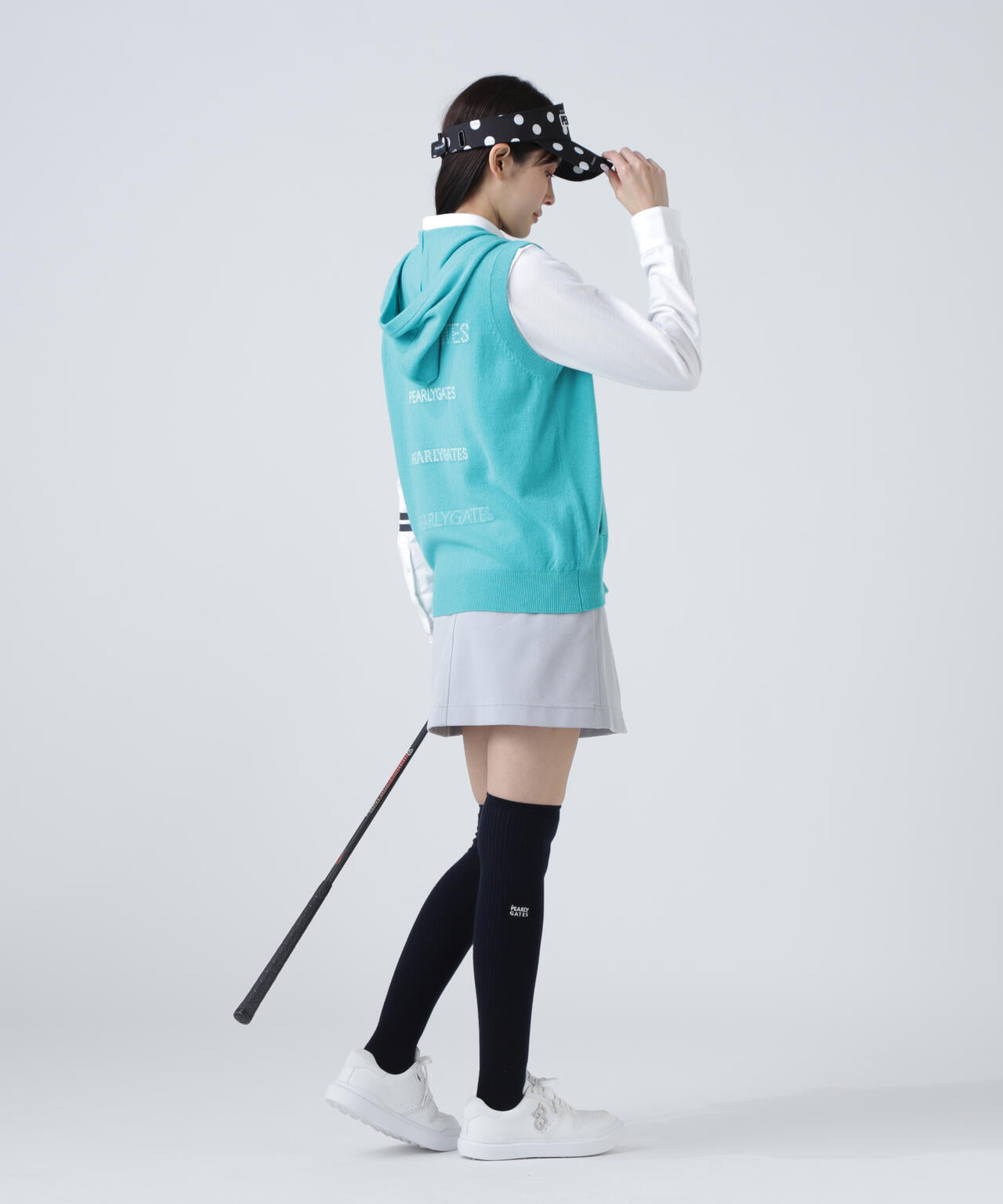 12G部分ジャガードカシミヤ100フルジップニットフーディベスト