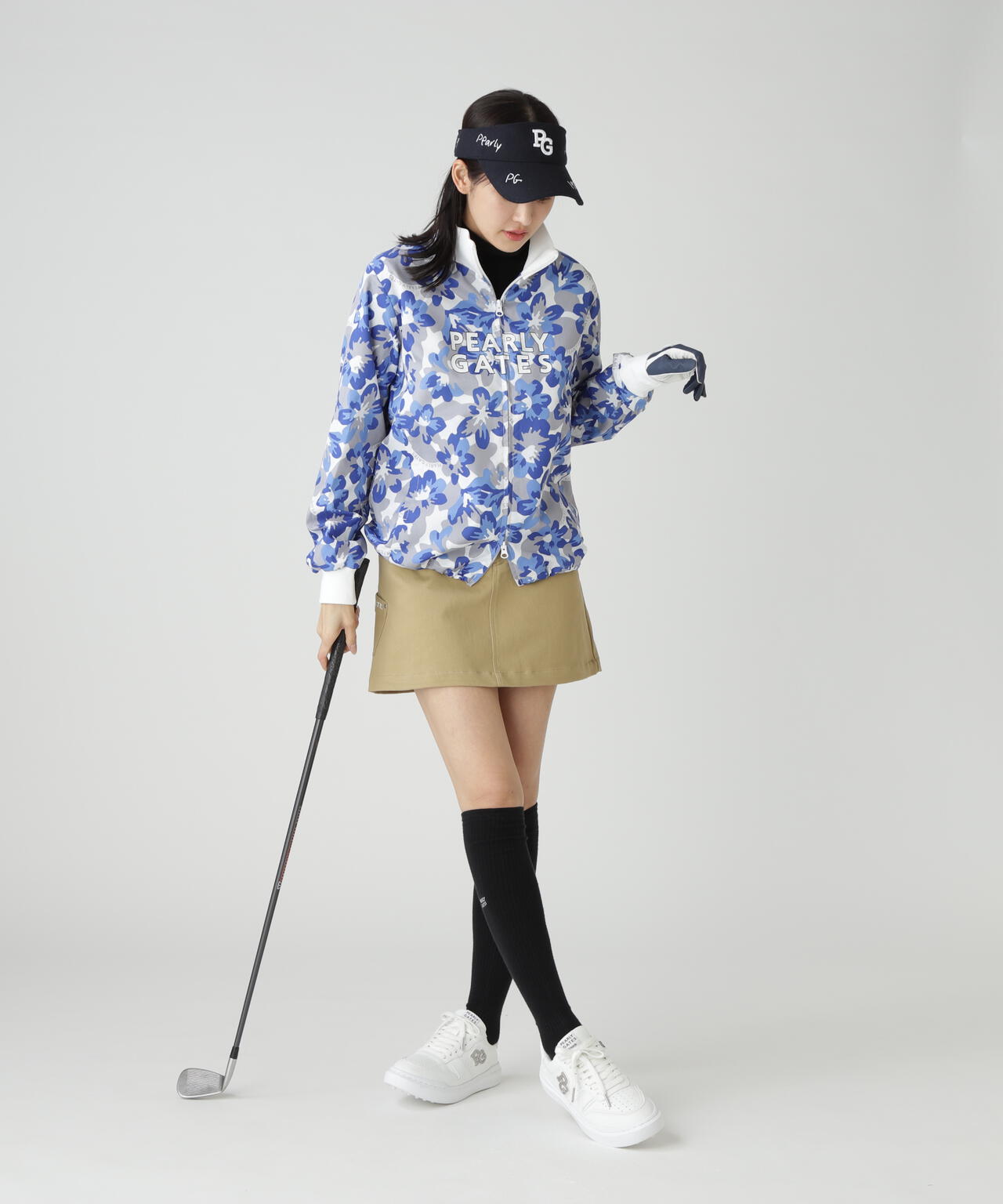 【PG is PG】Nyリップ＿タフレックス×サーモトロン中綿ツインブルゾン ＜ラフ花ロゴ小柄＞