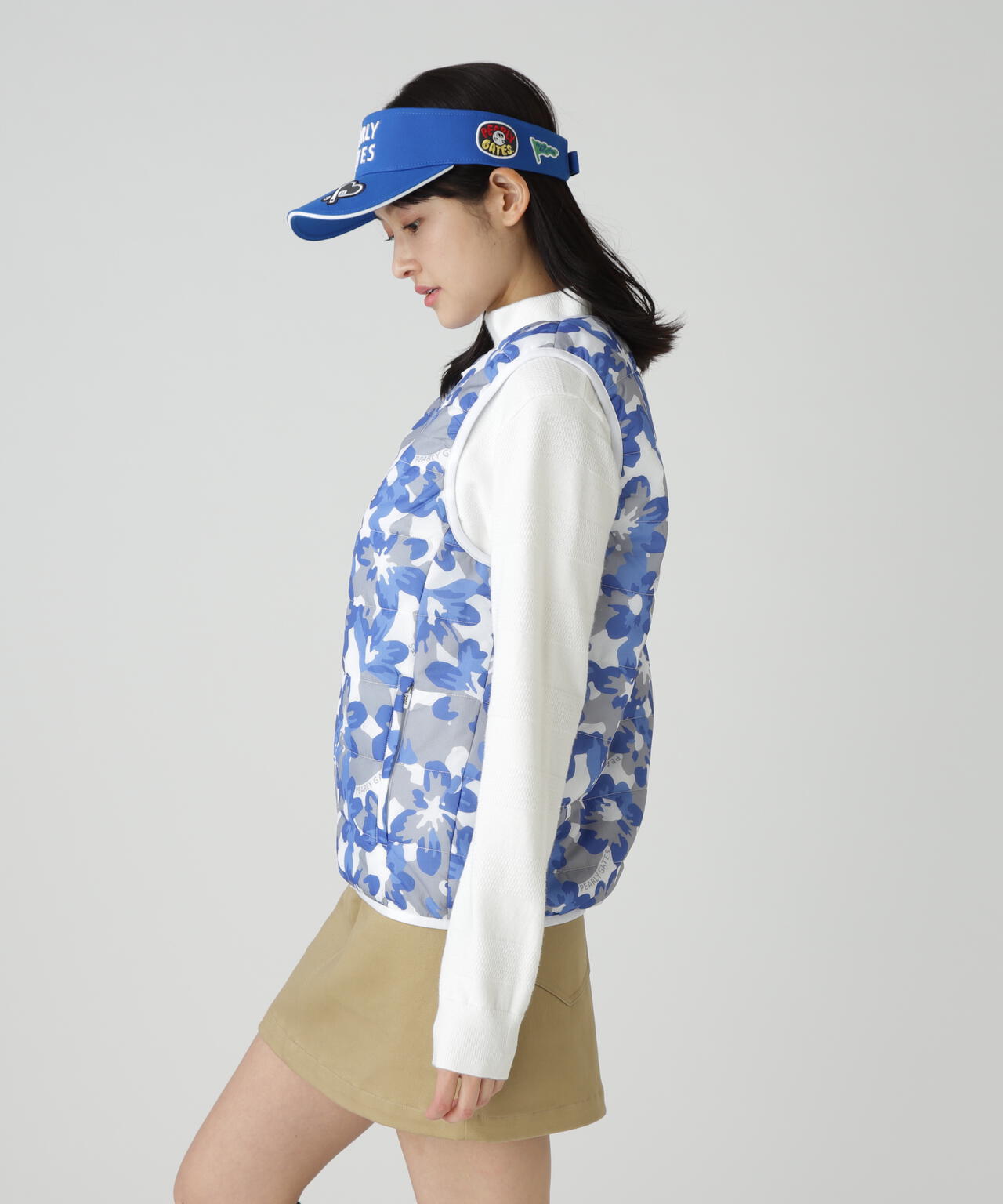 【PG is PG】Nyリップ＿タフレックス×サーモトロン中綿ツインブルゾン ＜ラフ花ロゴ小柄＞
