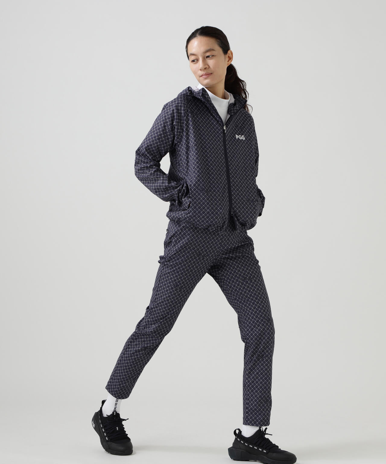 【PGG】【直営店舗&公式オンライン限定】イントレチャートTEXBRIDトリコットフルジップフーディブルゾン (LADIES)