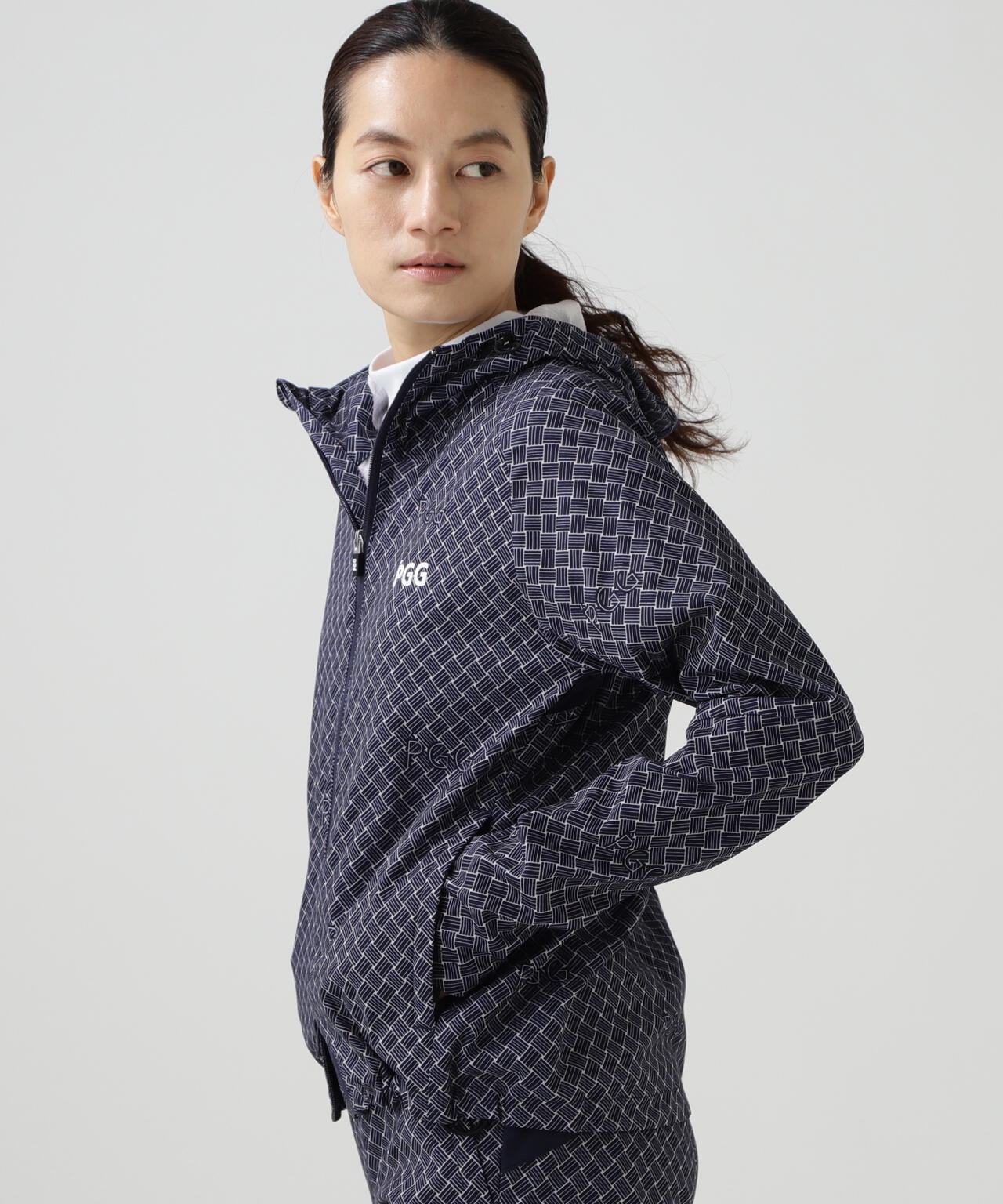 【PGG】【直営店舗&公式オンライン限定】イントレチャートTEXBRIDトリコットフルジップフーディブルゾン (LADIES)