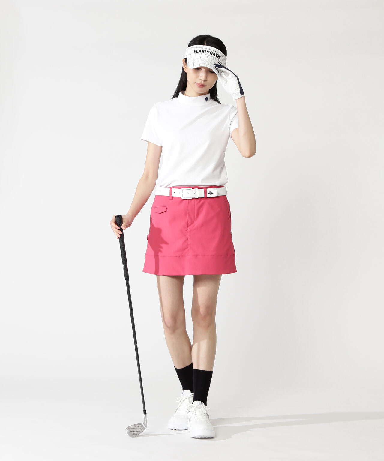 PEストレッチヘリンボーンスカート