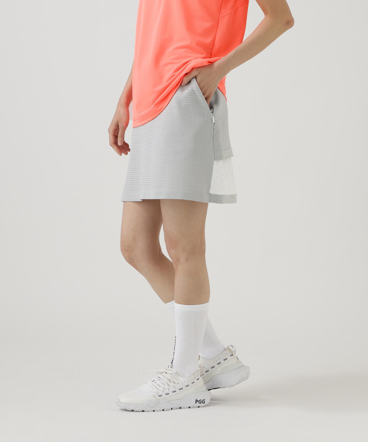 【PGG】【直営店舗&公式オンライン限定】ポリエステルヤーンmmニットスカート (LADIES)