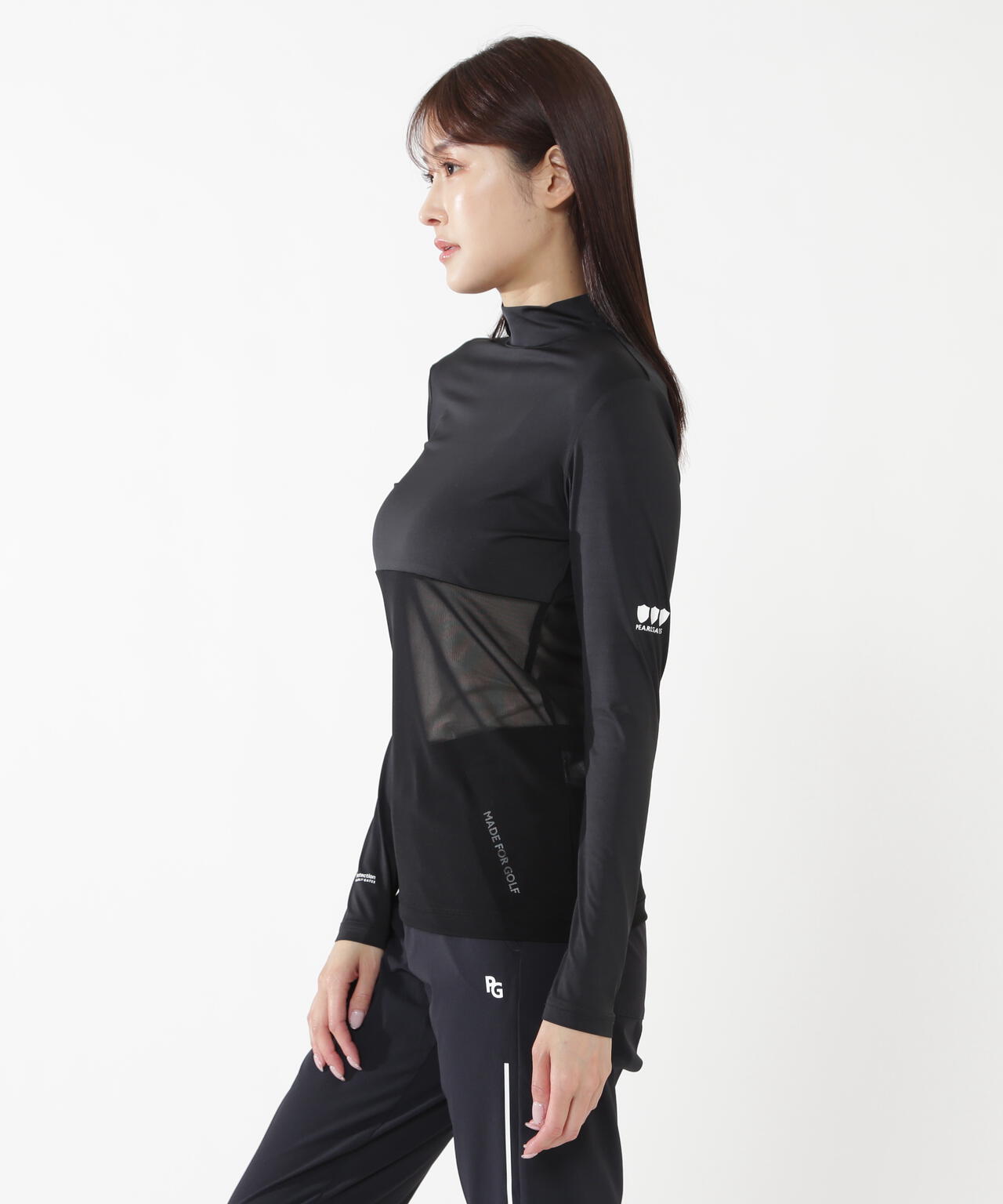 【PG BODY】N/パワーネット×Peベア天竺長袖ハイネックカットソー