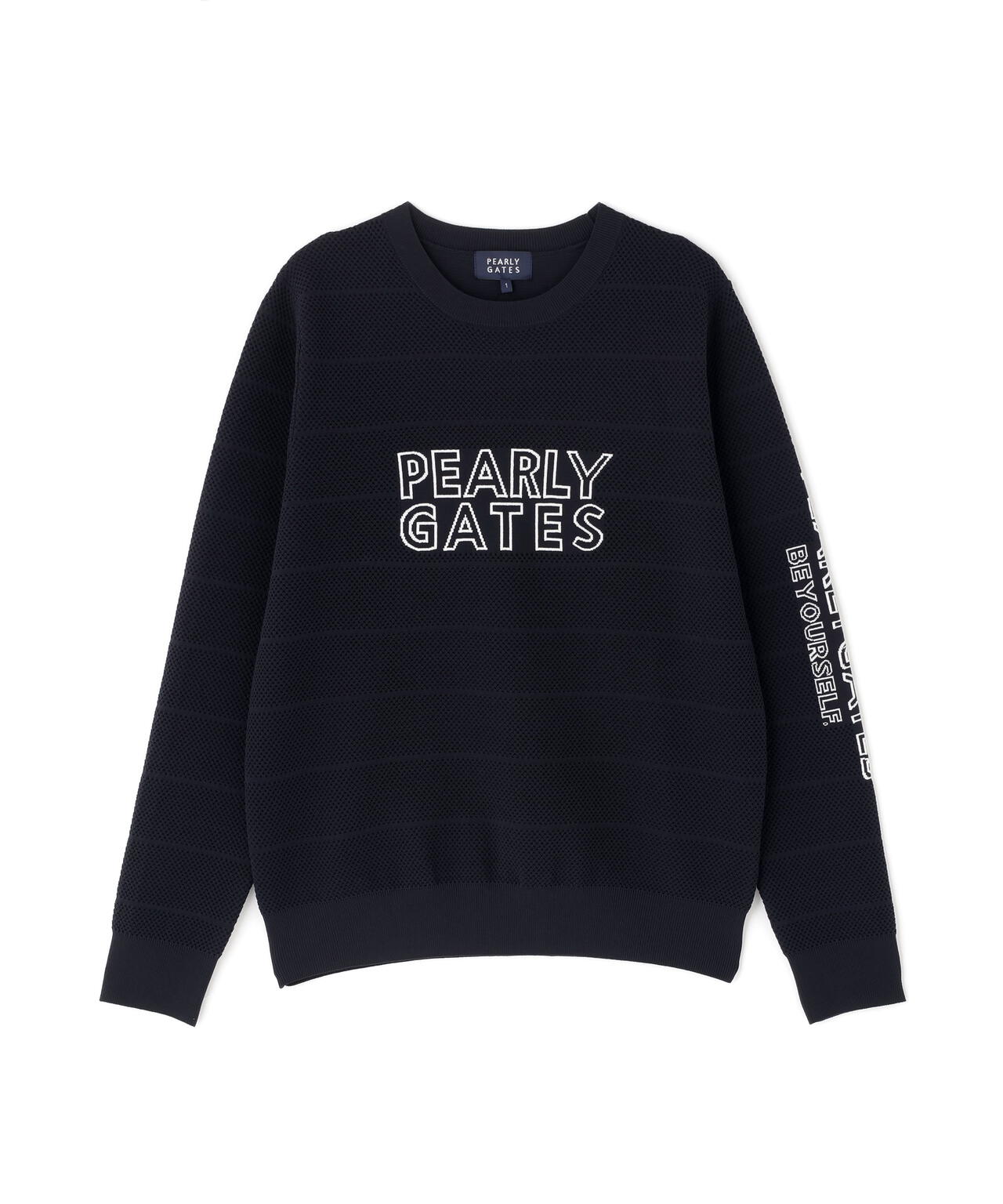 【PG is PG】 ロゴジャガードクルーネックニットプルオーバー