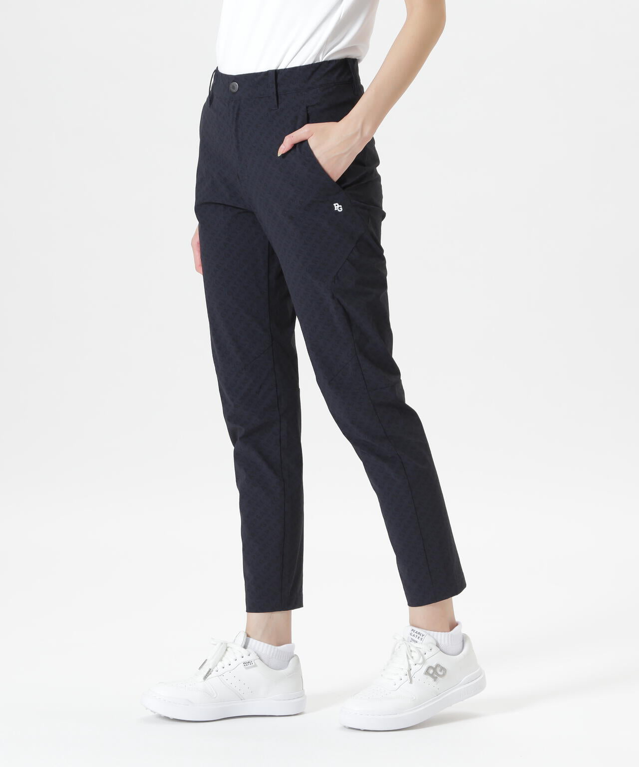 ナイロンストレッチKAZEパンツ ＜ロゴ総柄＞