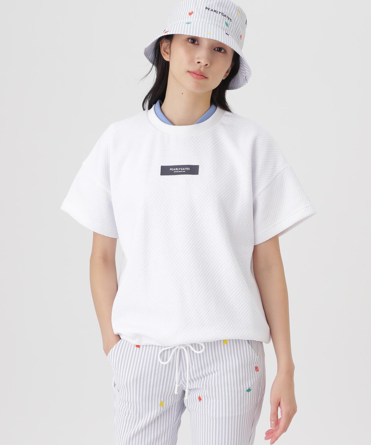 リサイクルモールカルゼクウォーター半袖クルーネックプルオーバー (WOMENS)