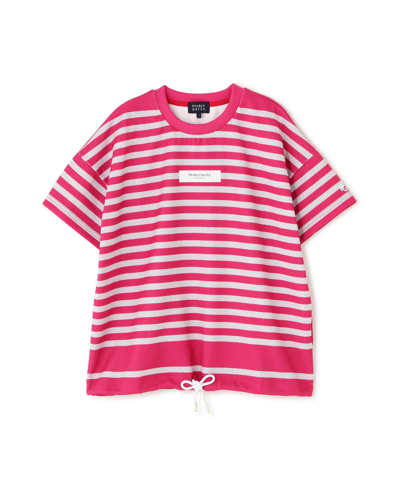 リサイクルモールカルゼクウォーター半袖クルーネックプルオーバー ＜ボーダー柄＞ (WOMENS)