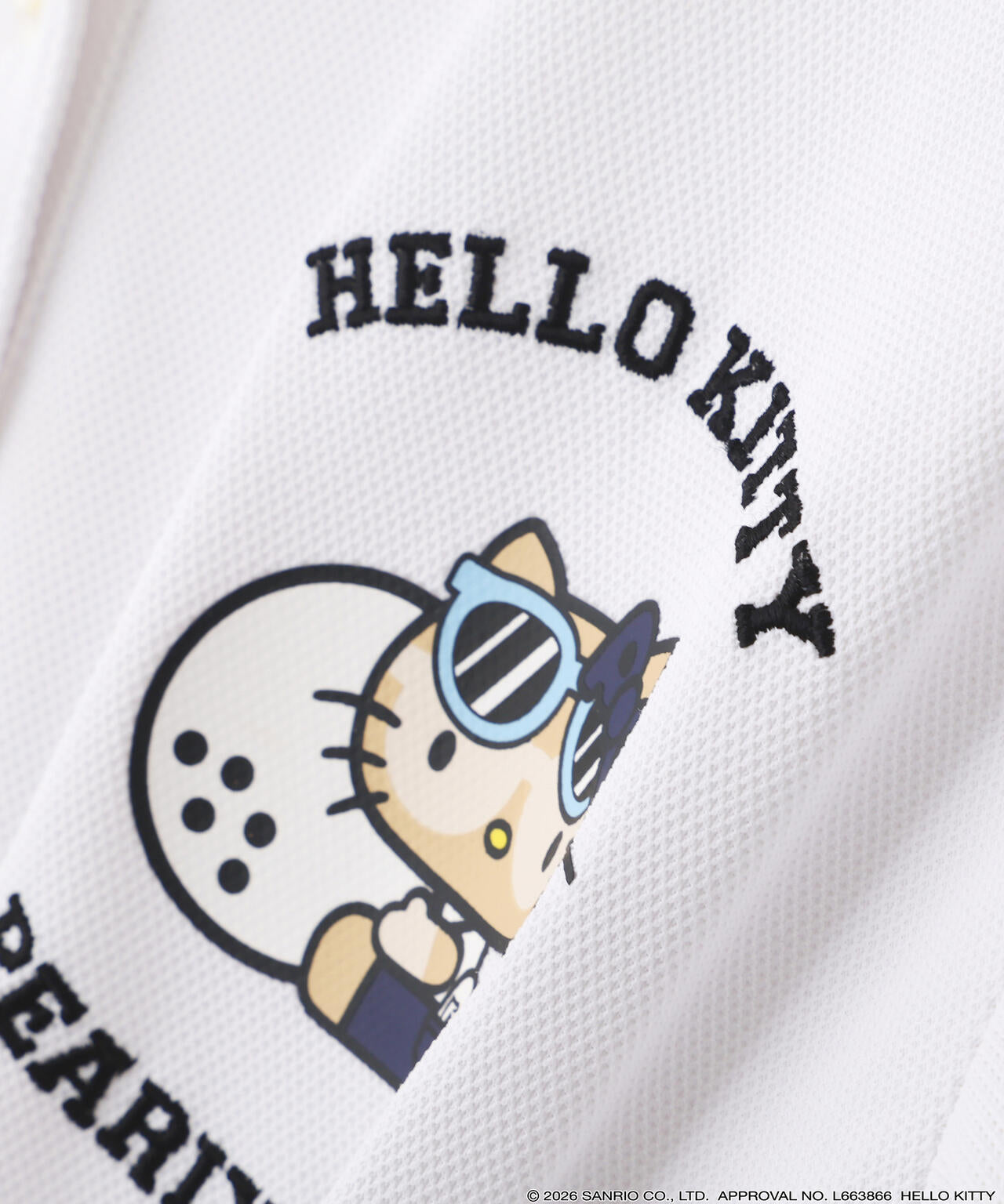 【HELLO KITTY × PEARLY GATES　summer season】フルダル鹿の子半袖ポロシャツ（LADIES）
