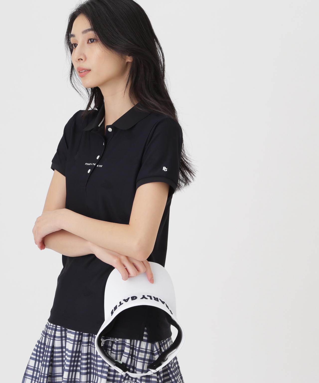 メッシュジャガード半袖ポロシャツ (WOMENS)