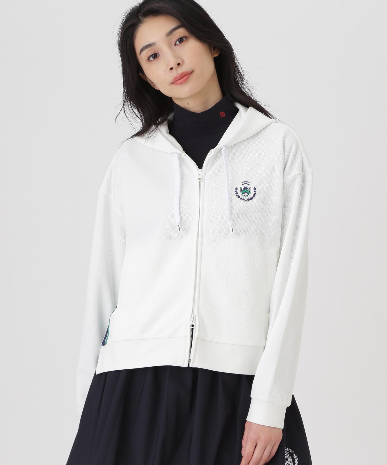 Wハニカムストレッチフルジップフーディ (WOMENS)
