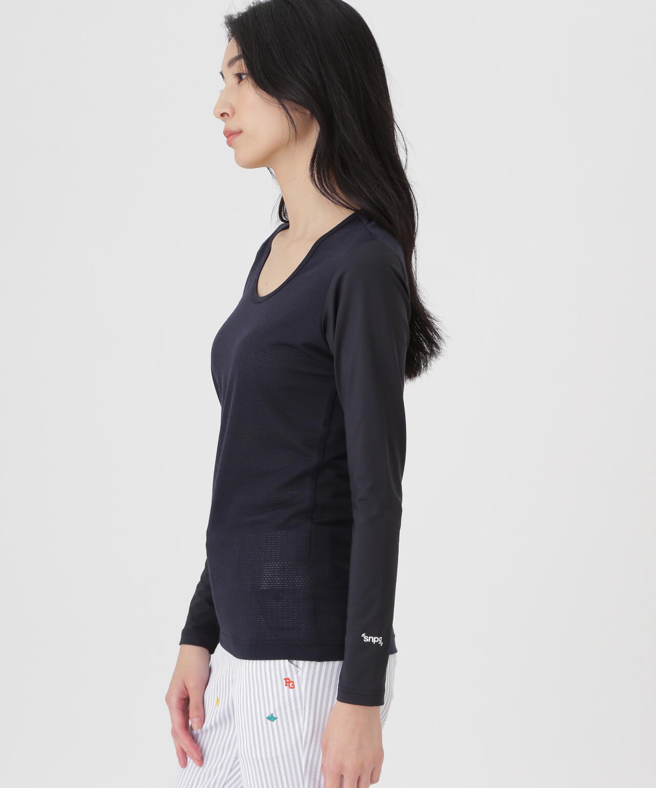 Super Natural ウールメッシュ×ナイロンベア天竺(WOMENS)