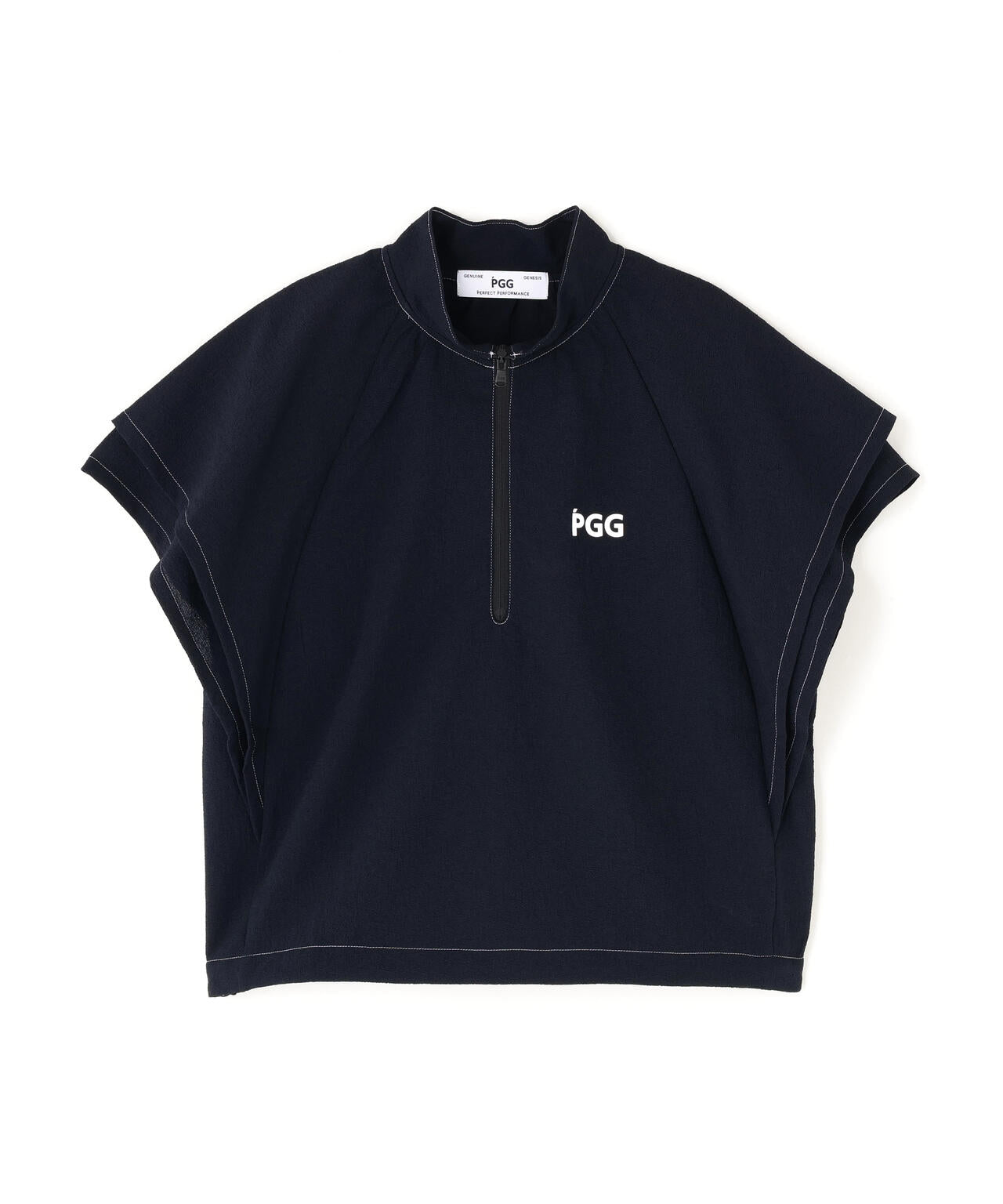 【PGG】【直営店舗&公式オンライン限定】シエスタタフタフリル袖ハーフジップカットソー (LADIES)