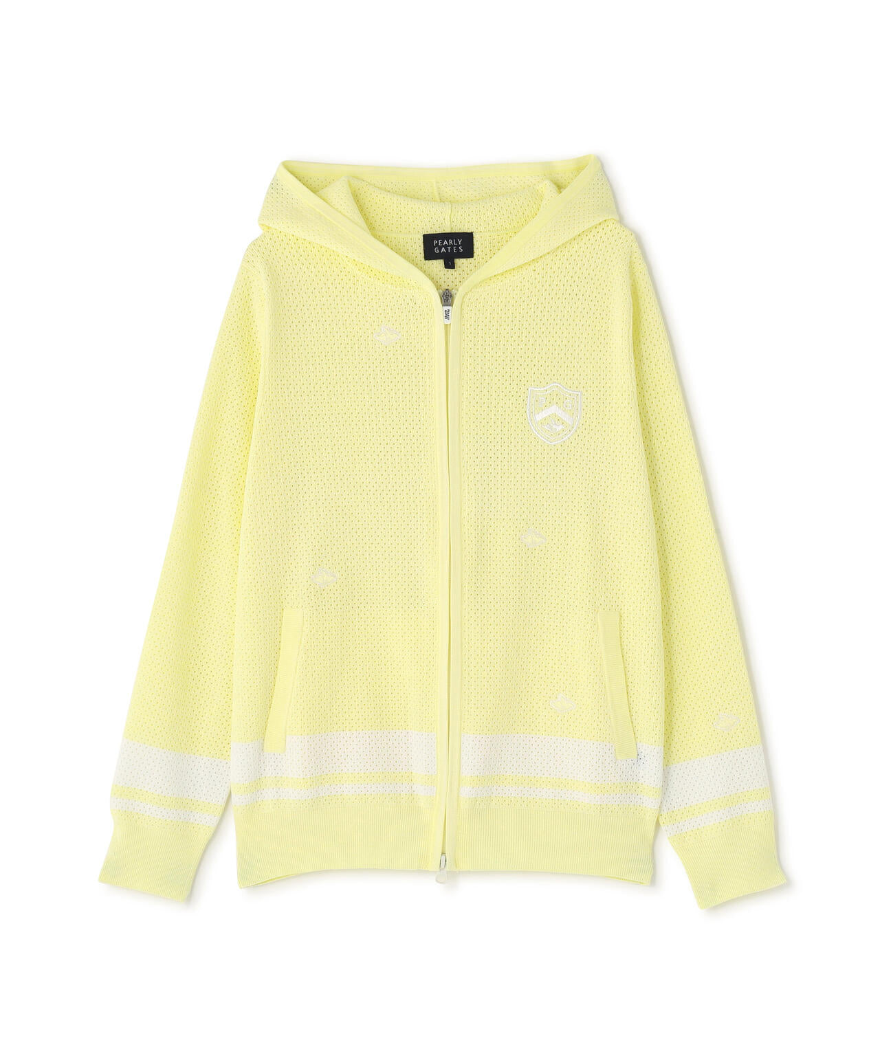 12Gフルジップニットフーディ ＜メッシュ柄＞ (WOMENS)