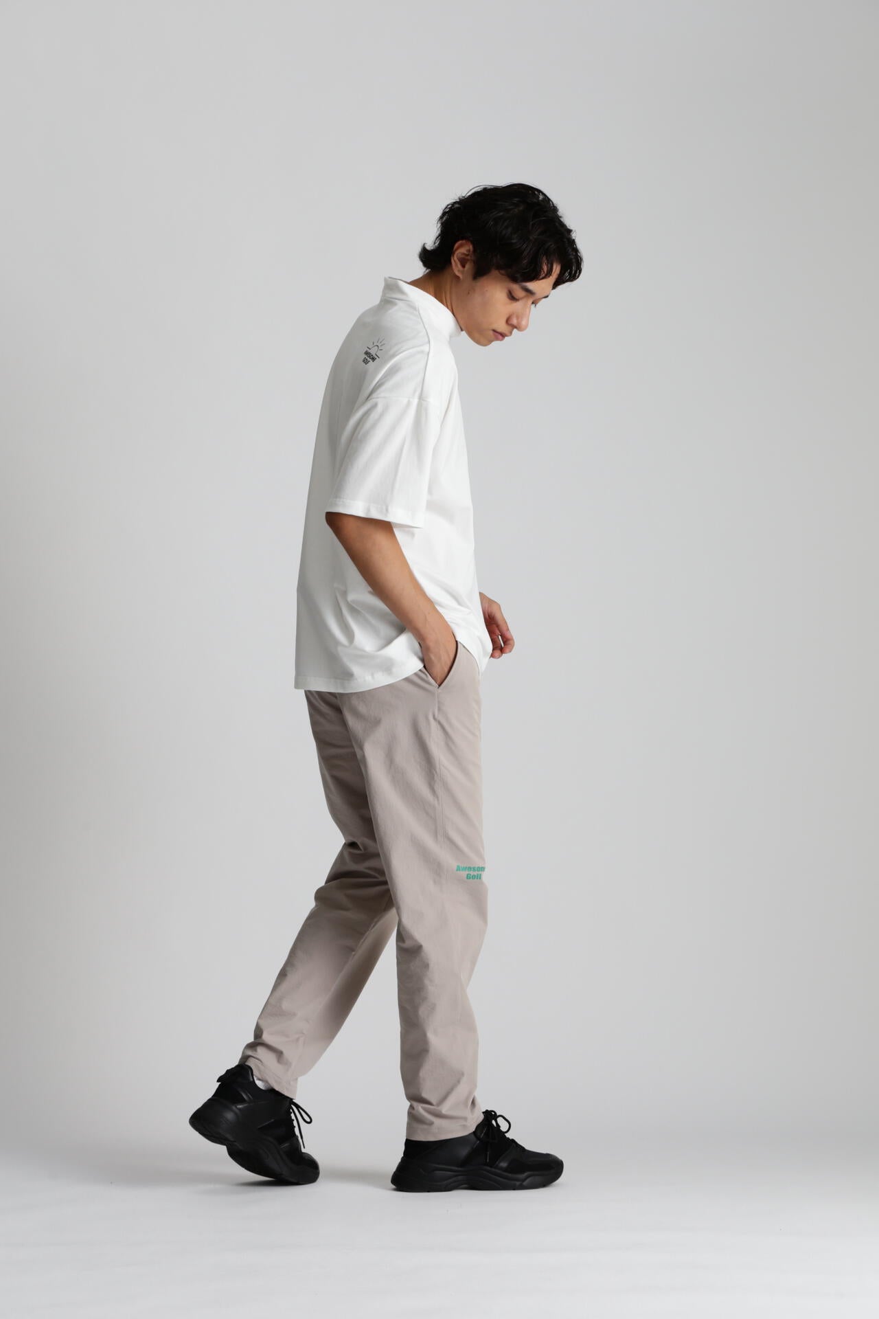 【S＋(エスプラス)】モックネック シャツ