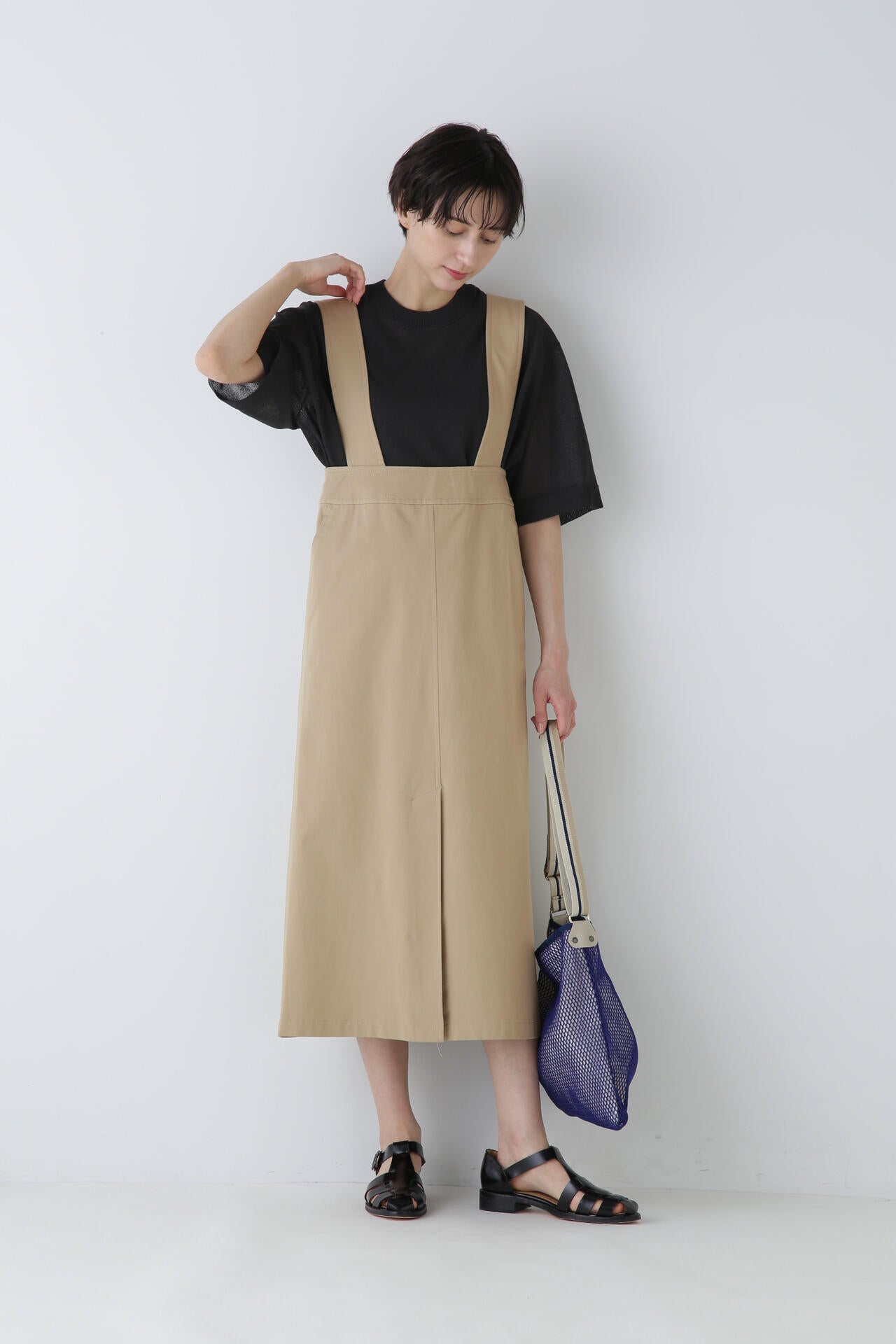 ストレッチサスペンダースカート