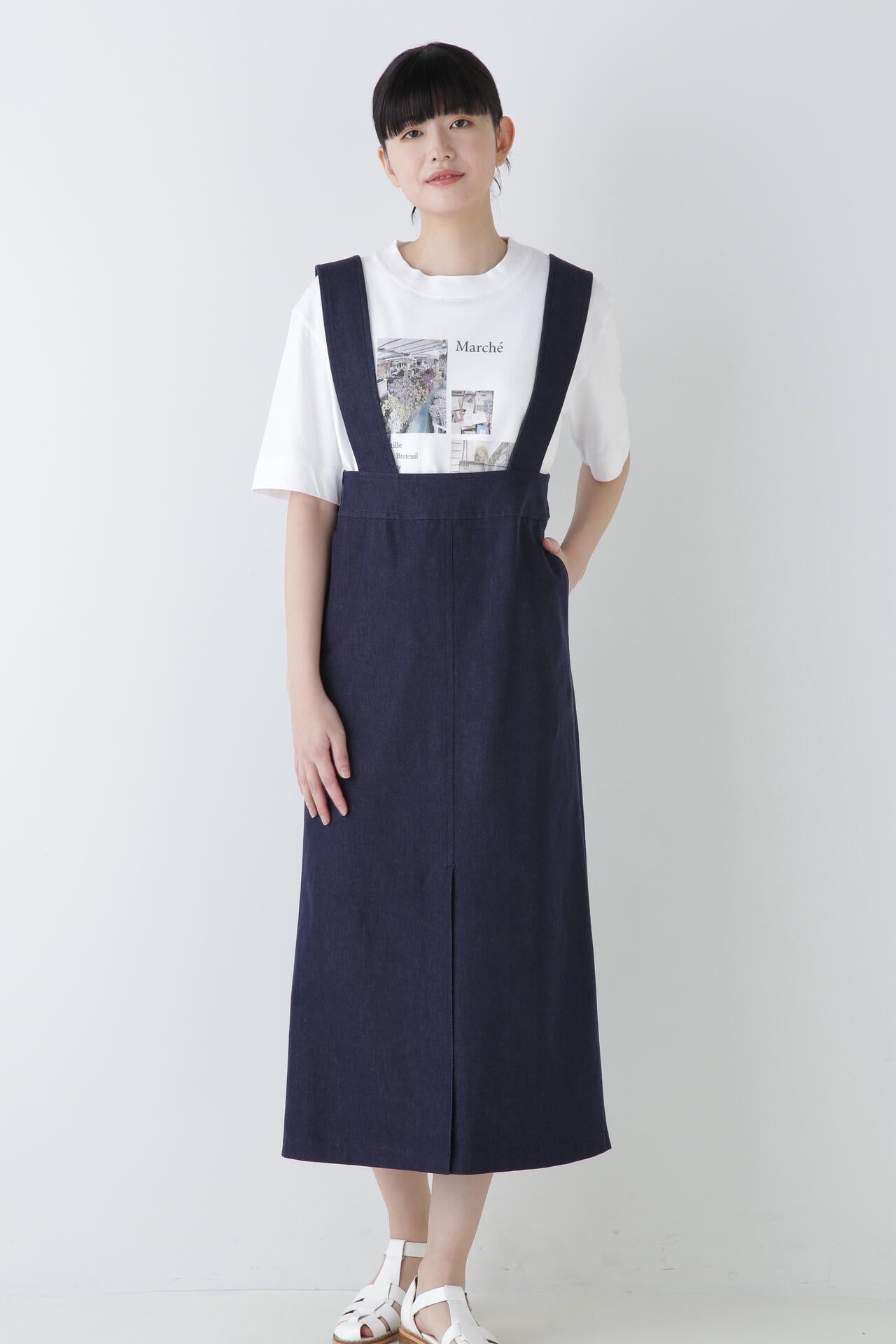 ストレッチサスペンダースカート