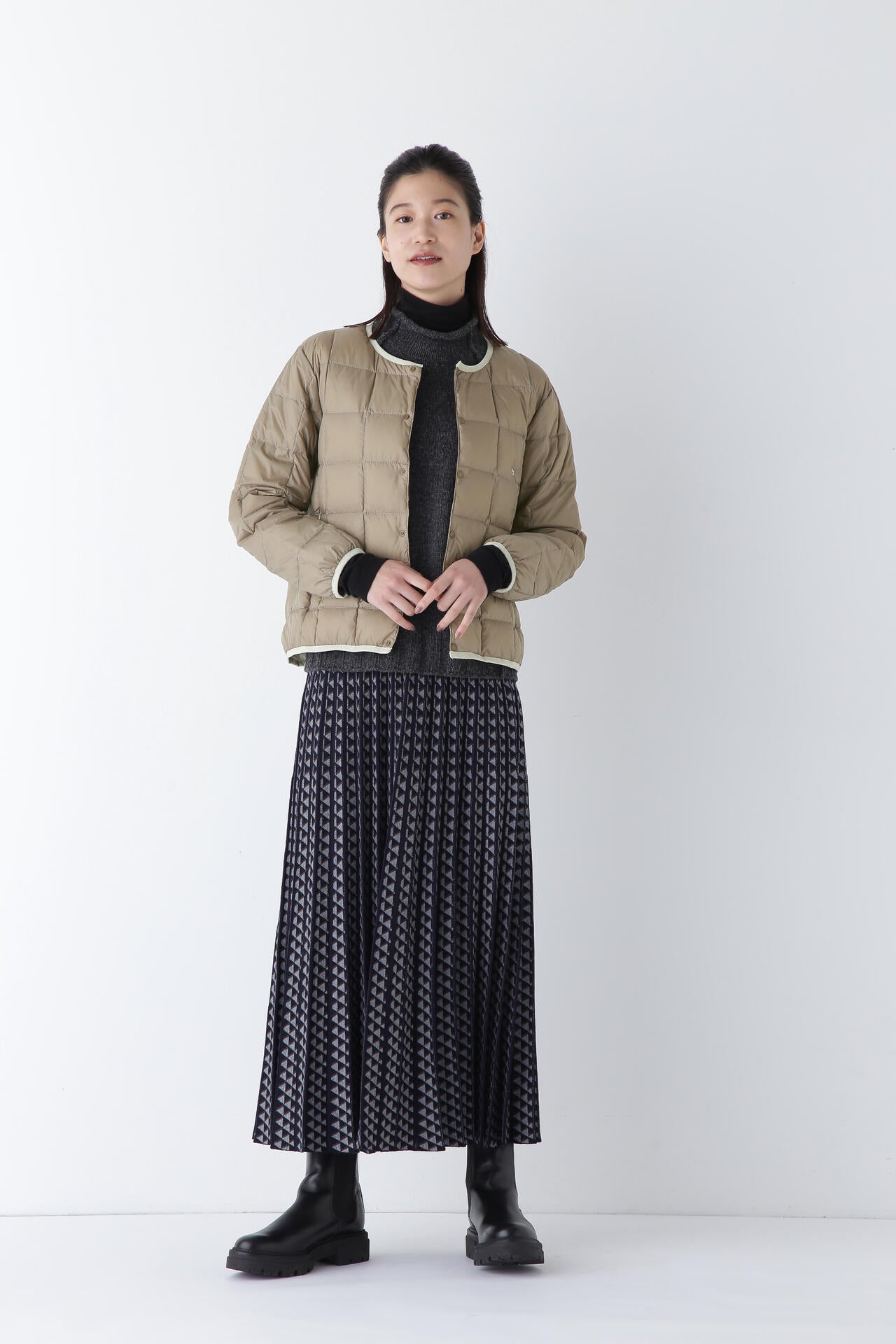 【WEB・一部店舗限定サイズ】TAION×hwコラボ　クルーネックボタンダウンジャケット