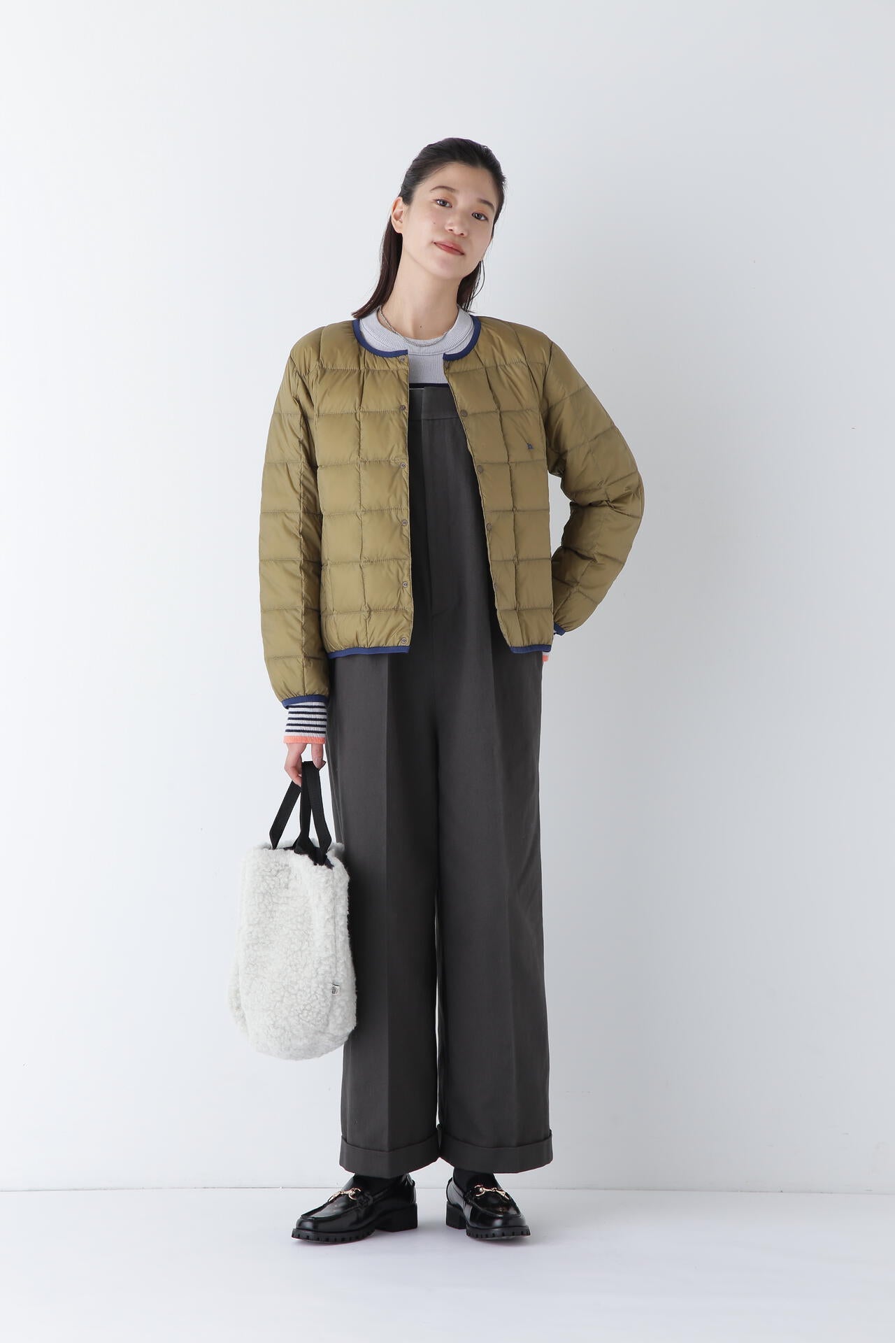 【WEB・一部店舗限定サイズ】TAION×hwコラボ　クルーネックボタンダウンジャケット