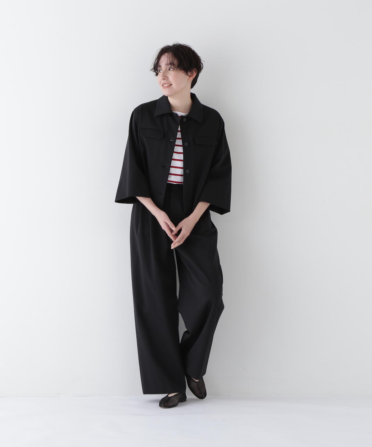 【福田麻琴さんコラボ】コットンナイロンポンチSTブラウス
