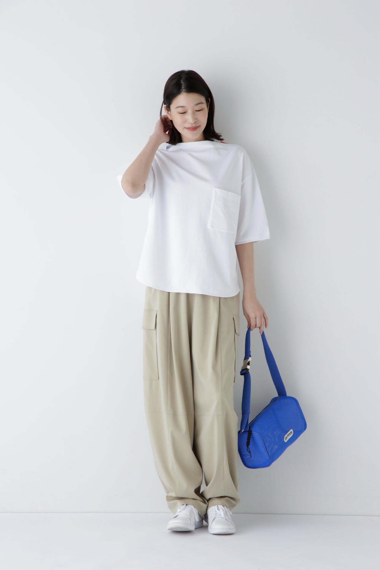 【WEB限定】【NATIC】度詰め天竺ボートネックプルオーバー