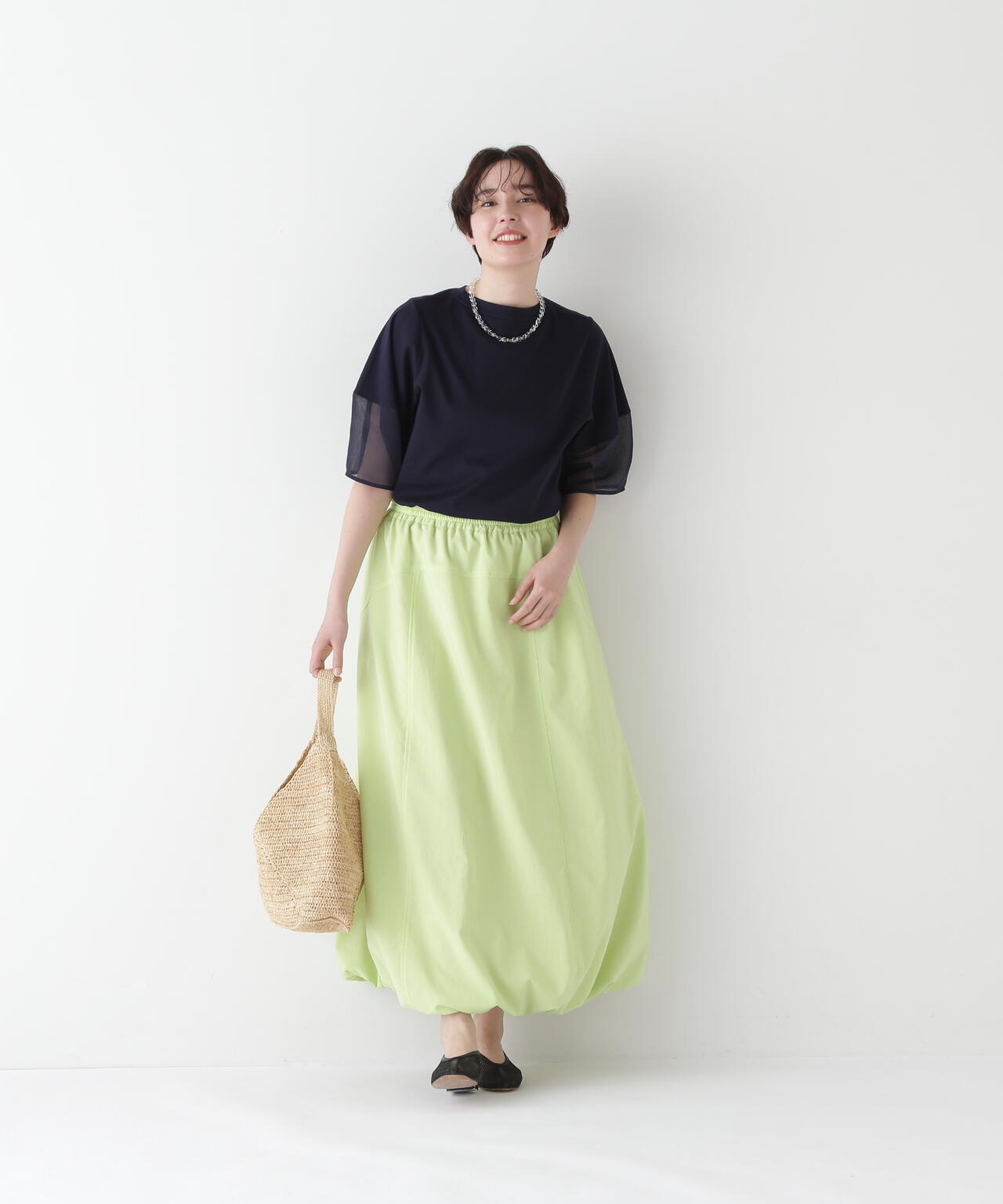 シアードッキングモックネックカットソープルオーバー