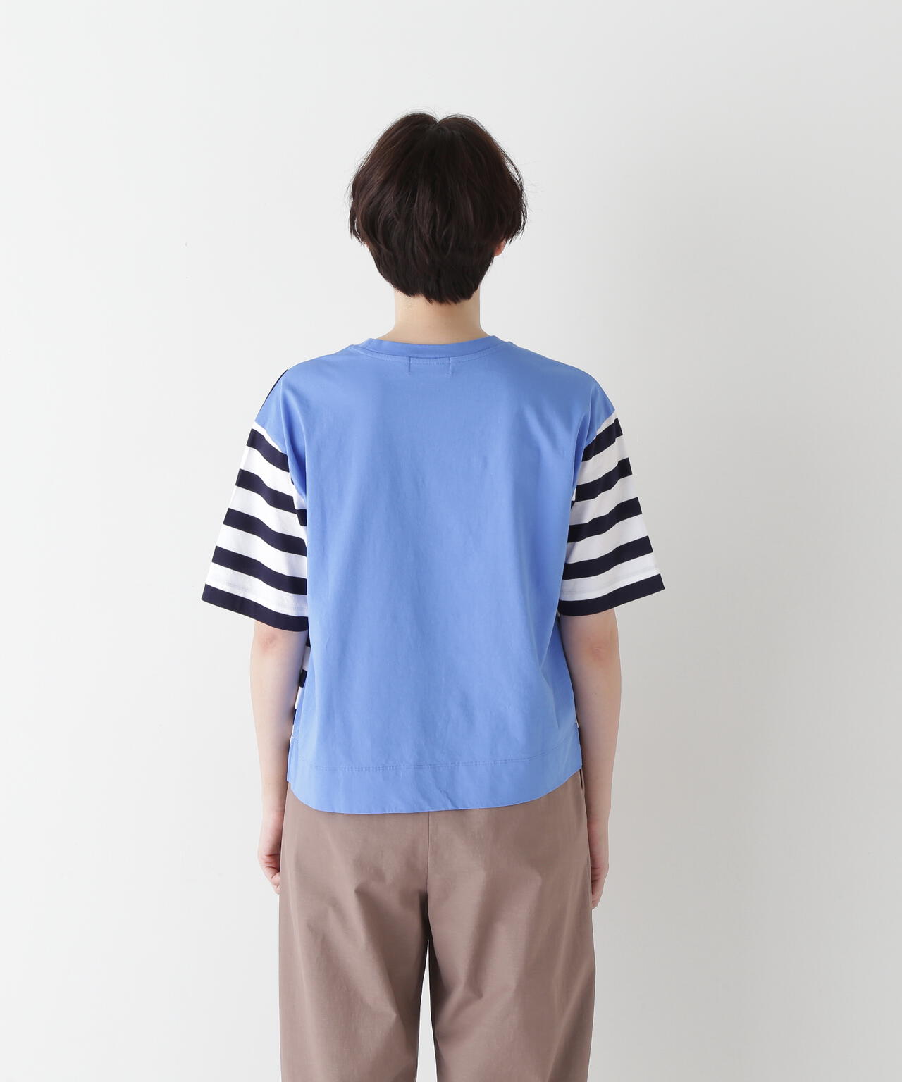 シルケット天竺ボーダーカットソー