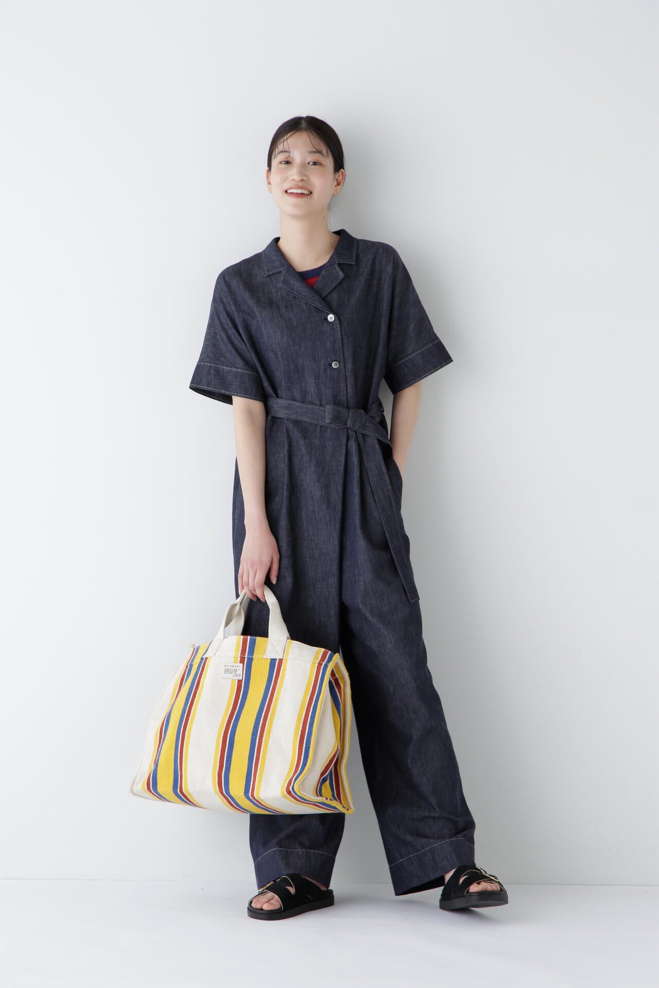 【WEB限定】【MOISMONT】ストライプハンドバッグ