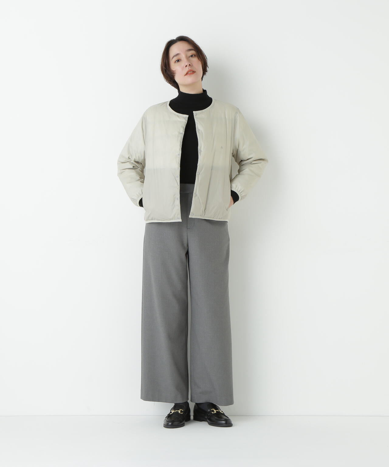 ≪WEB限定カラーあり / ＴＡＩＯＮコラボ≫リバーシブルクルーネックダウンブルゾン