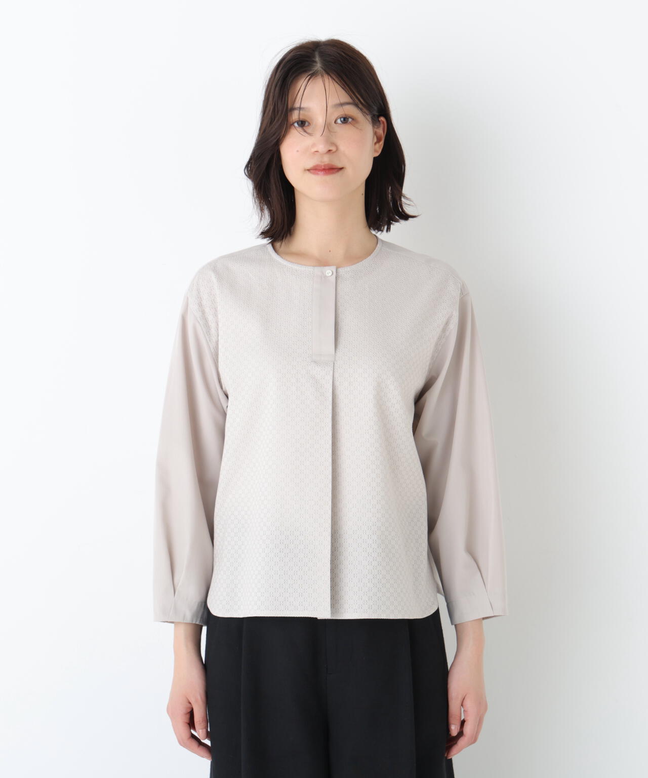 《洗える / Good Price》カラミレーススキッパーブラウス