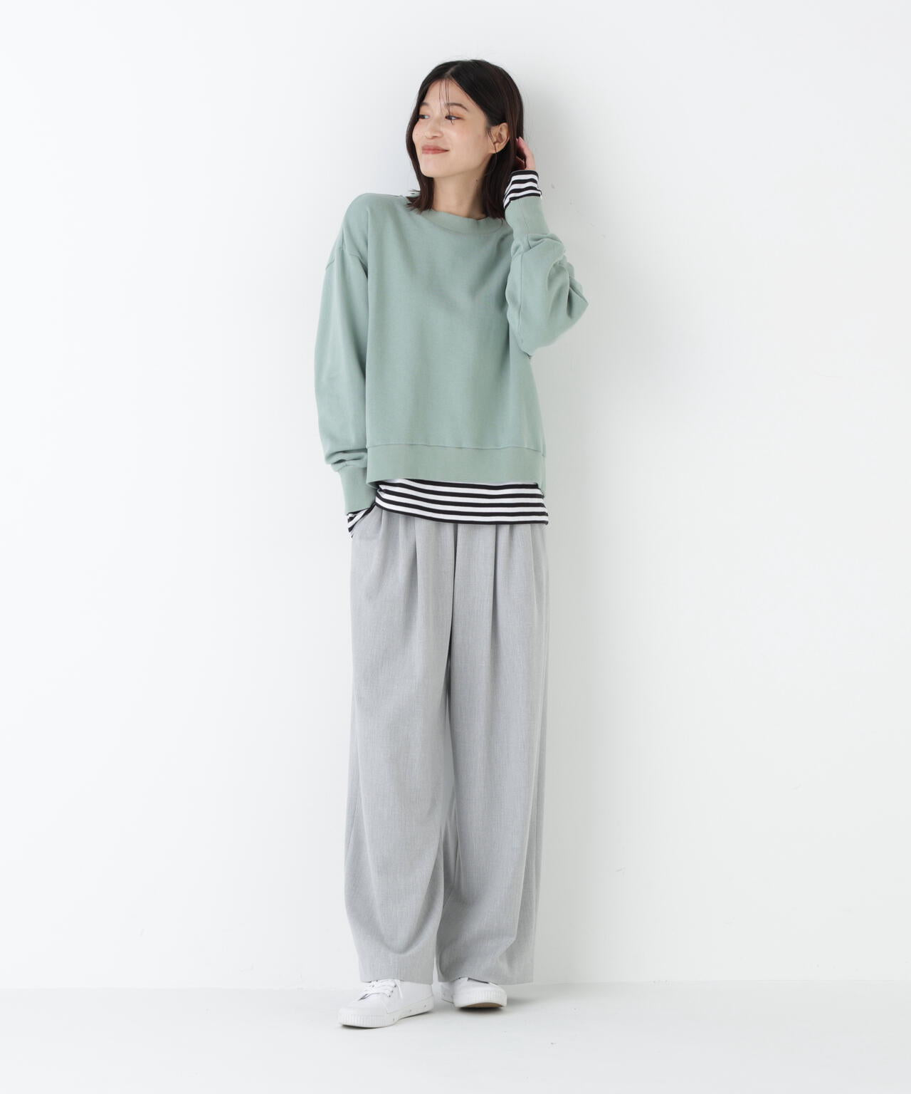 裏起毛ワイドパンツ